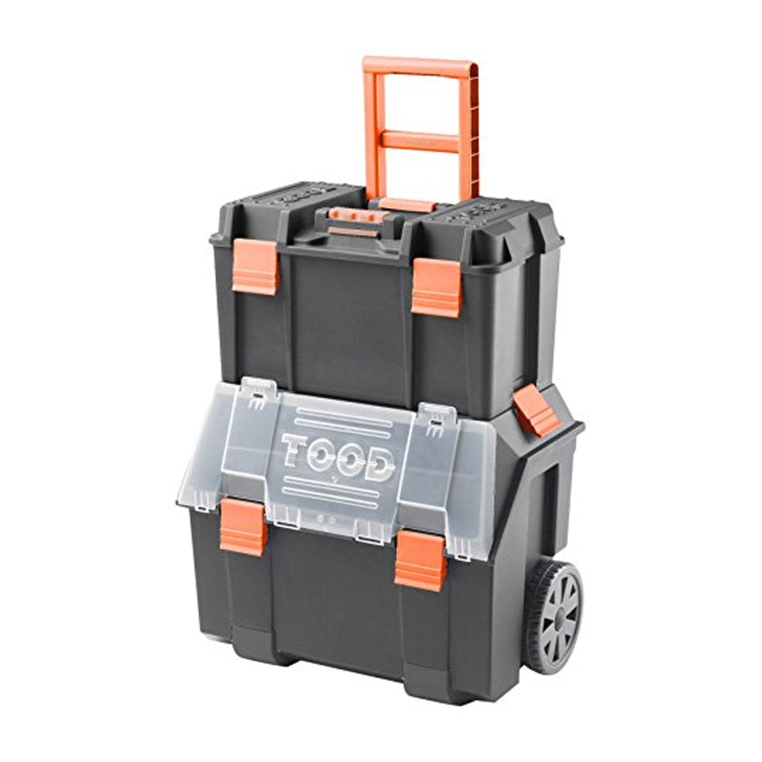 TOOD Detachable Rolling Tool Box Storage Bin Set with Removable Trays (Open Box)