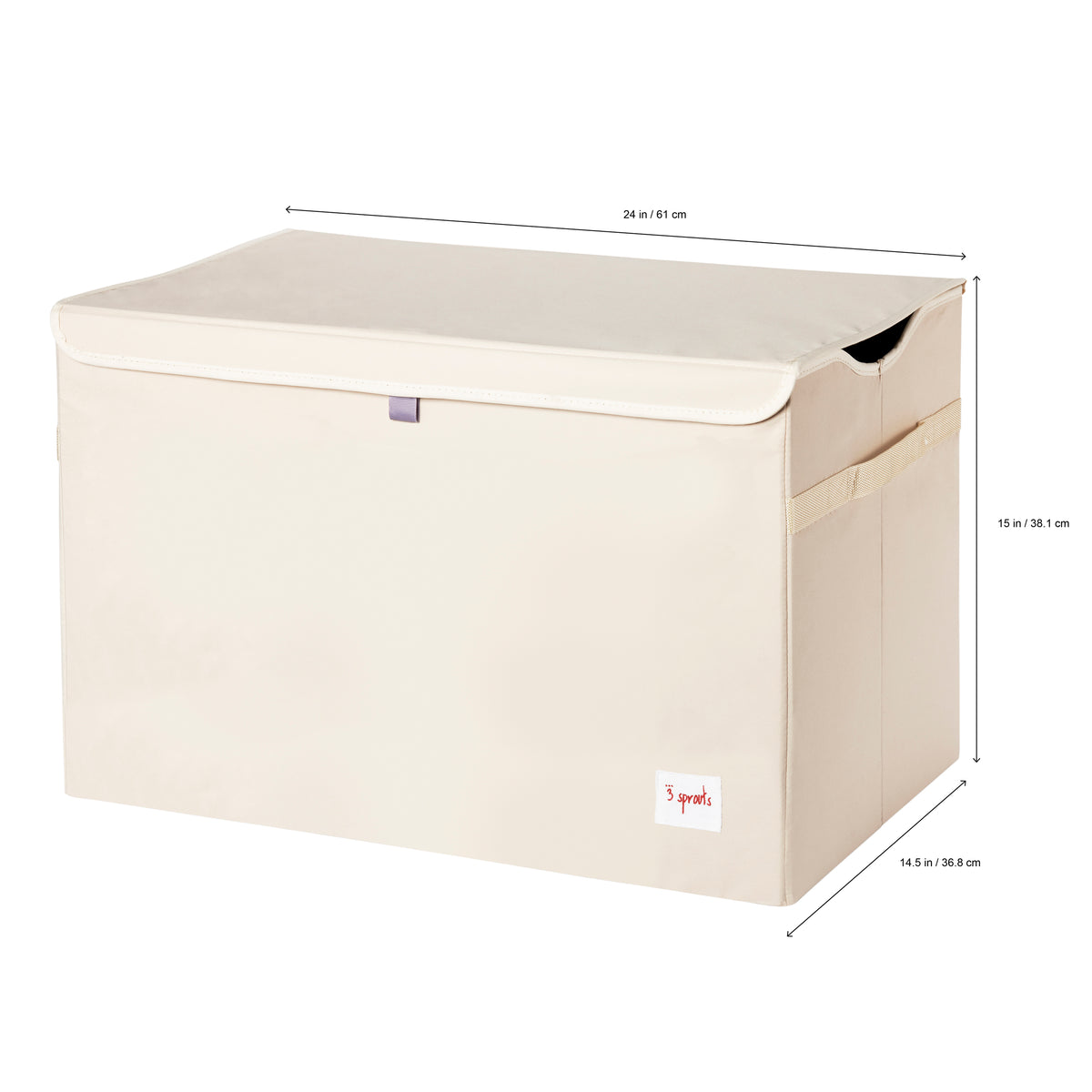 3 Sprouts Collapsible Kids Toy Chest Storage Bin & Bookshelf Rack, Yeti Print - VMInnovations