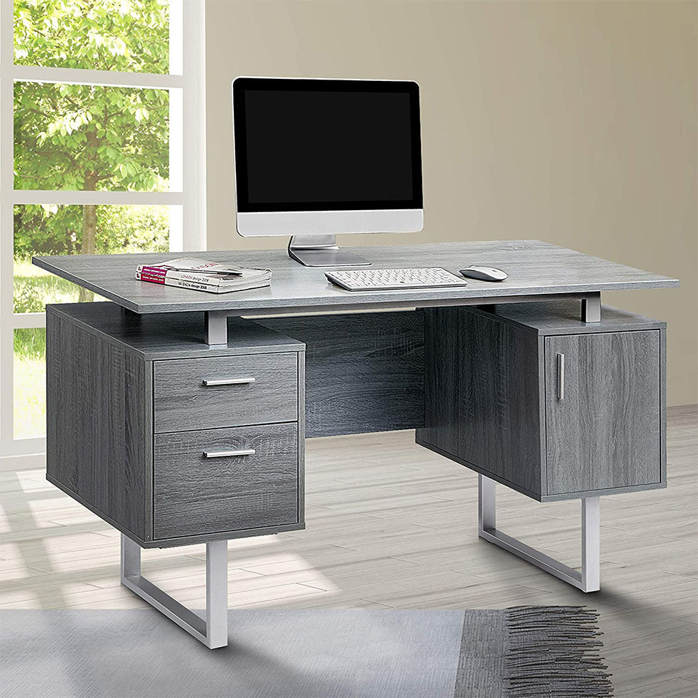 Techni Mobili 3 Drawer Modern Office Desk and Vertical Filing Cabinet (Open Box)
