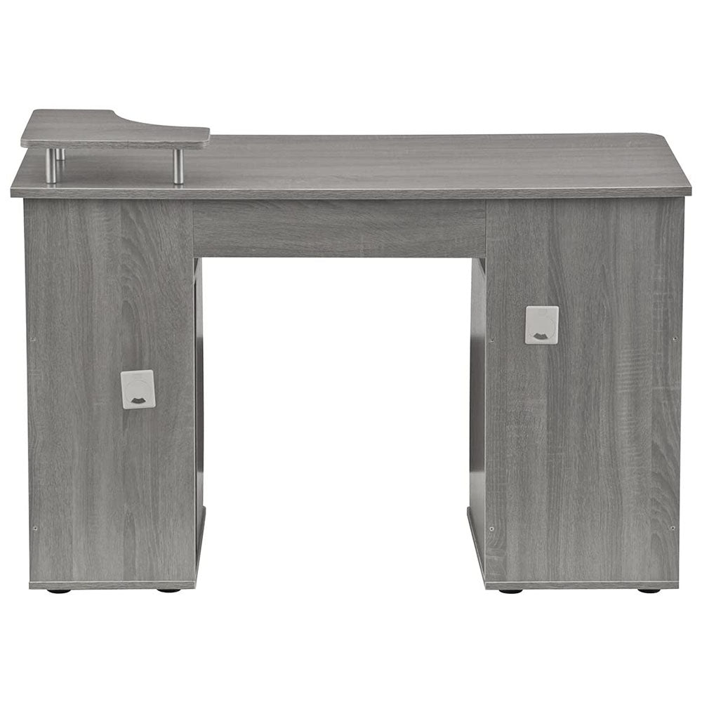 Techni Mobili Floating Modern Office Desk & Complete Computer Workstation, Gray (Open Box)