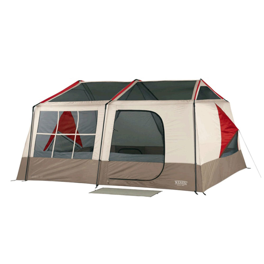 Wenzel 14 x 14 Foot Kodiak Camping 9 Person Family Pop Up Cabin Tent, Tan (Used)