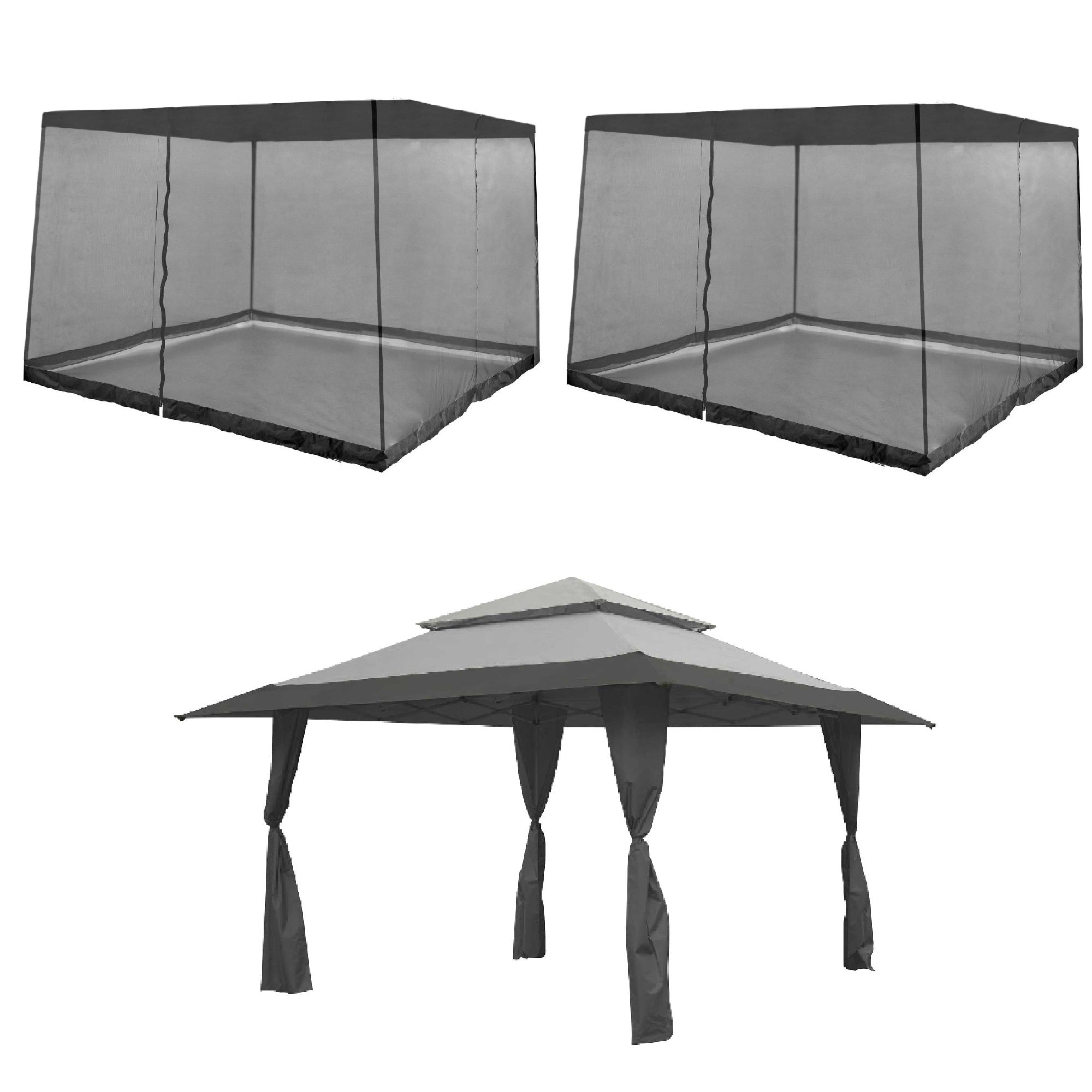Z-Shade Screen Instant Outdoor Gazebo(2) & Z-Shade 13 x 13Ft Instant Gazebo