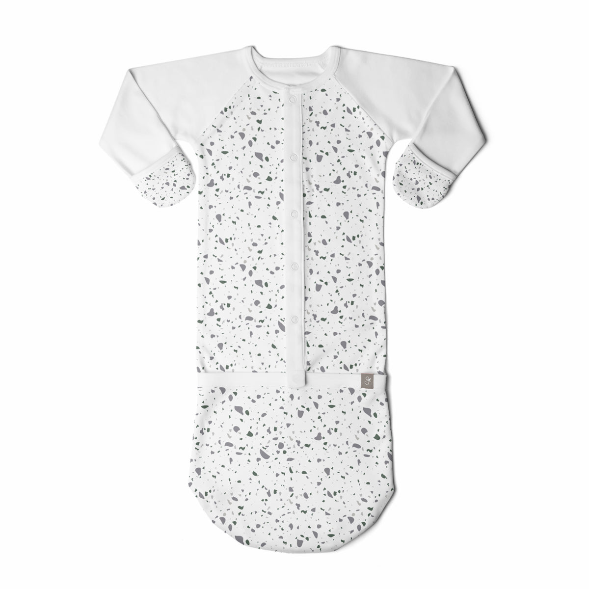 Goumikids Baby Sleeper Gown Organic Bamboo Sleepsack Pajamas, 3-6M Terrazzo - VMInnovations