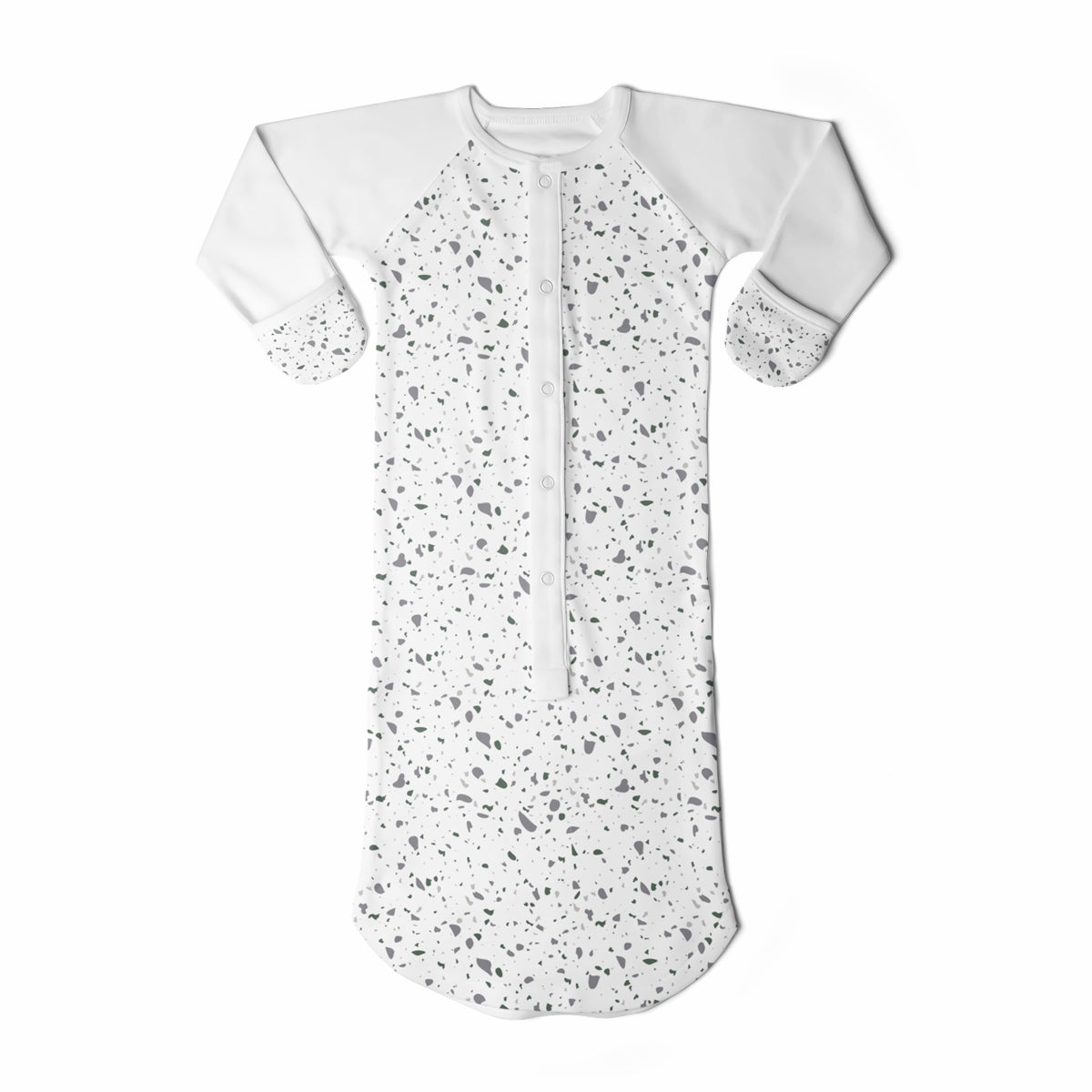 Goumikids Baby Sleeper Gown Organic Bamboo Sleepsack Pajamas, 3-6M Terrazzo - VMInnovations