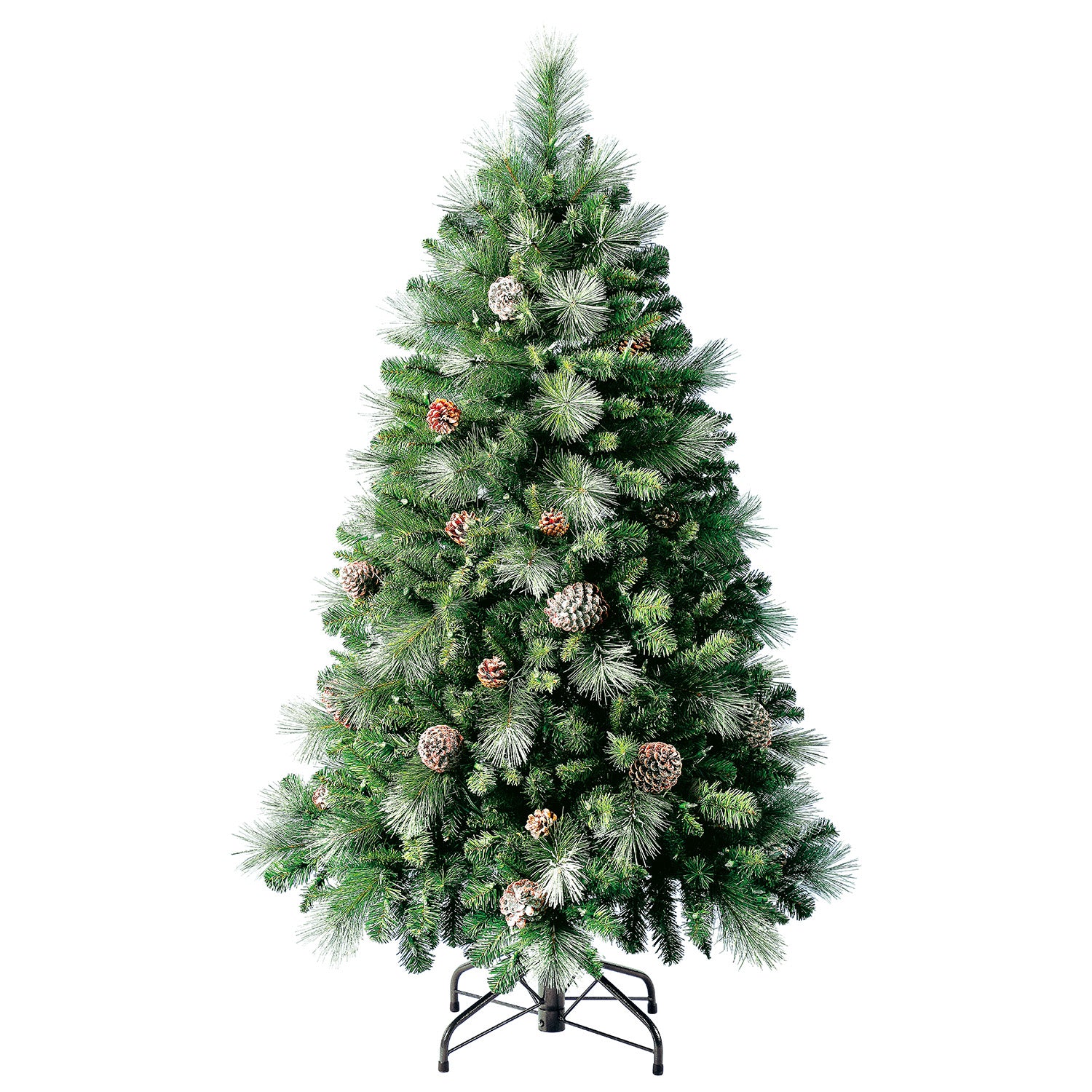 Home Heritage Lincoln 5' 300 Bulb Christmas Tree w/ Pine Cones & Glitter (Used) - VMInnovations