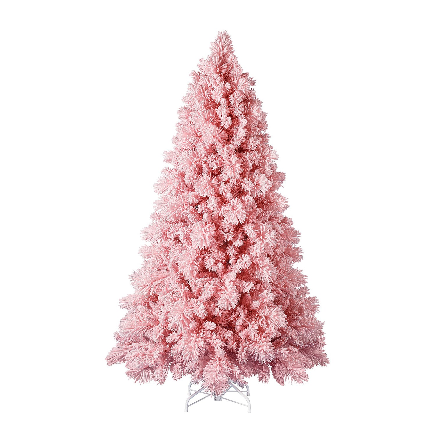 Home Heritage Snowdrift 6.5 Ft Pre-Lit Artificial Christmas Holiday Tree, Pink - VMInnovations