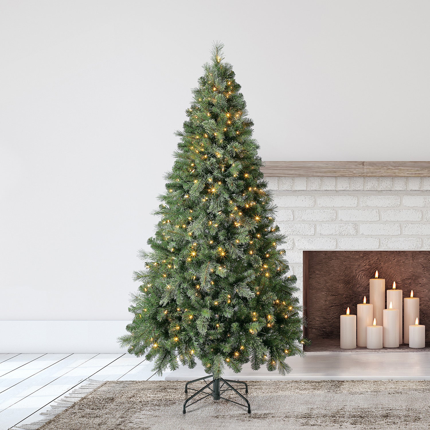 Home Heritage 7' Cascade Cashmere Quick Set Christmas Tree & Lights (Used) - VMInnovations