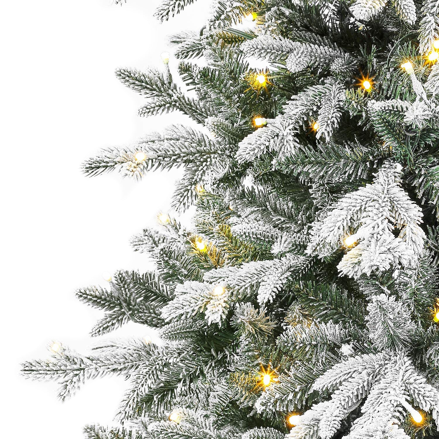 Evergreen Classics 7 Foot Pre-Lit Flocked Natural Pine Artificial Christmas Tree (Refurbished)
