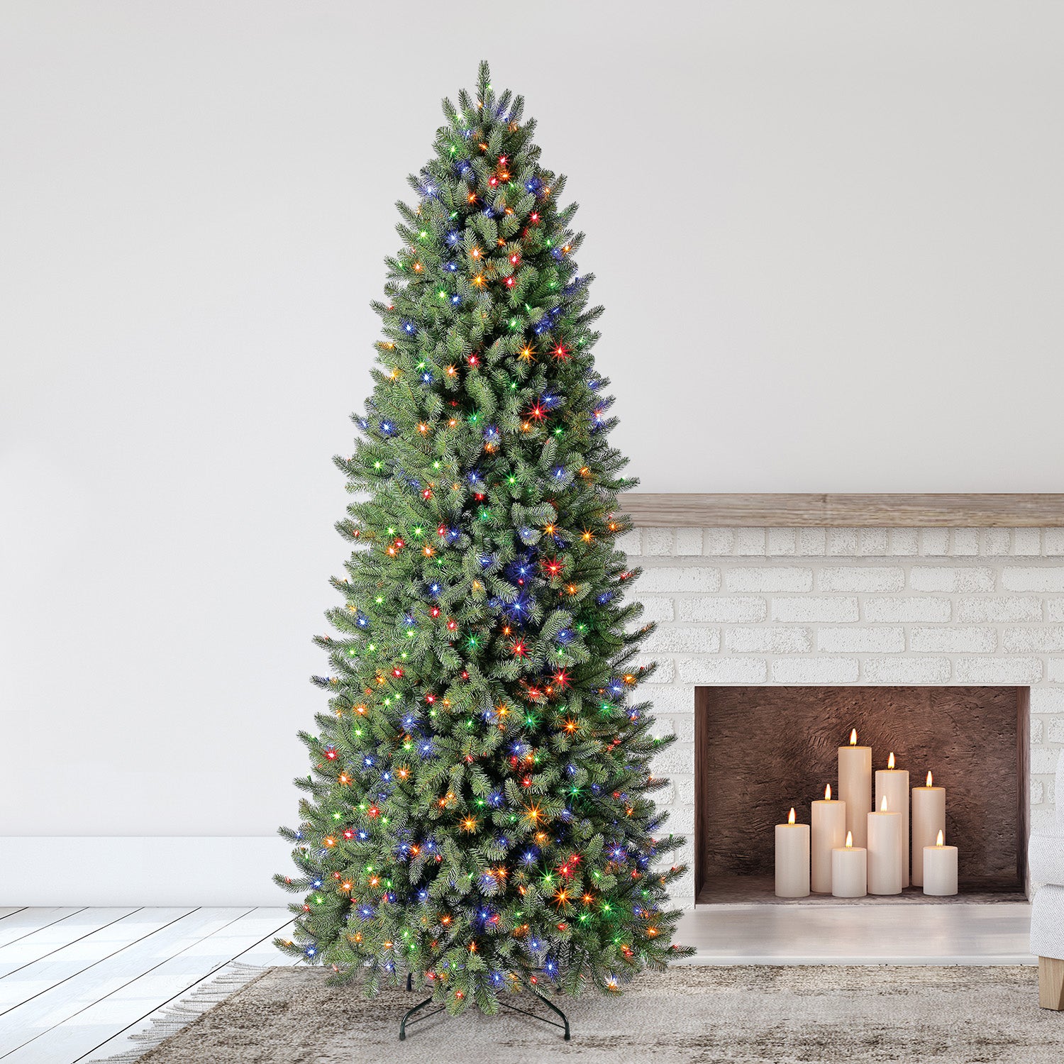 Evergreen Classics 9 Foot Christmas Tree, 750 Remote LED Lights (For Parts) - VMInnovations