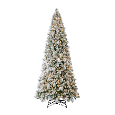 Home Heritage 12 Foot Pencil Prelit Artificial Christmas Tree with Pinecones