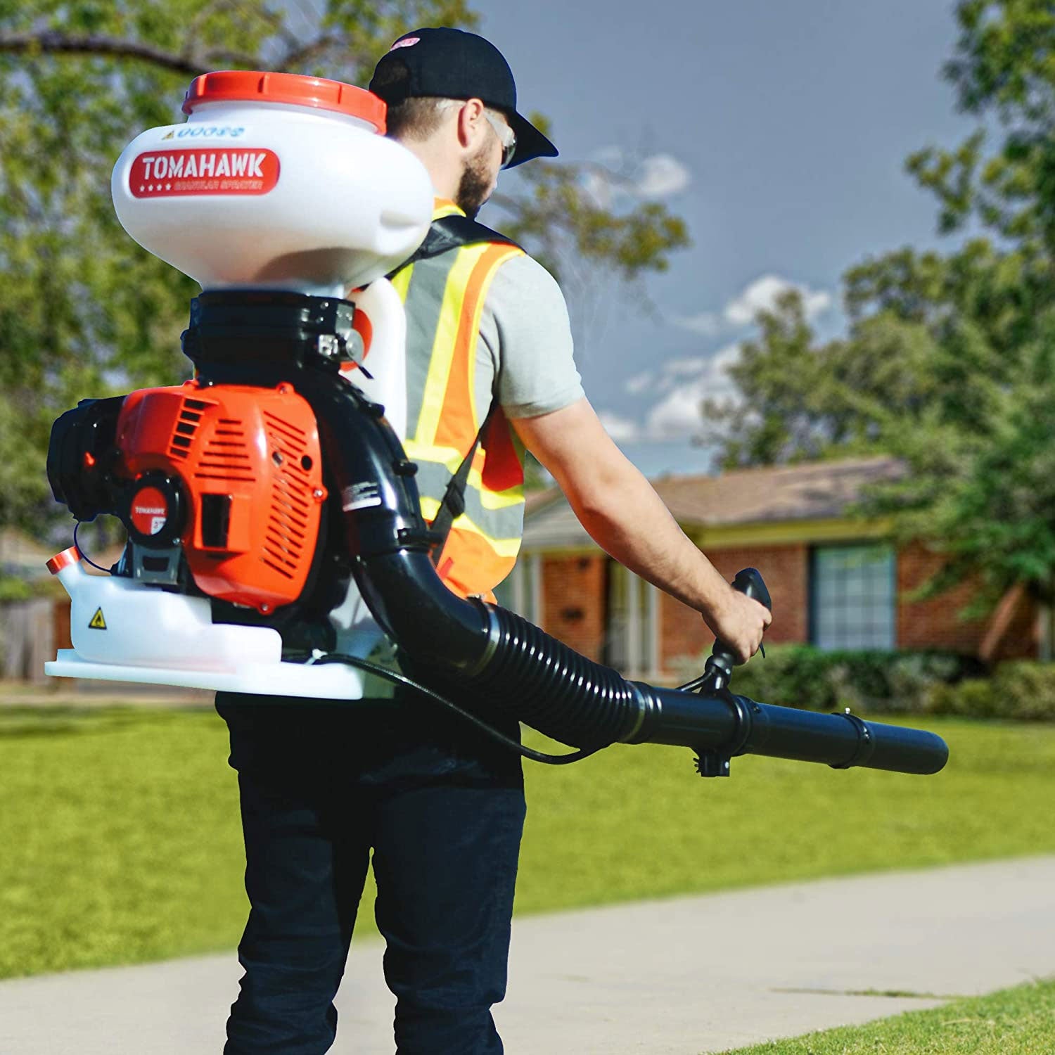 TOMAHAWK Motorized 4 Gal Broadcast Fertilizer Spreader, Spreader Only (3 Pack) - VMInnovations