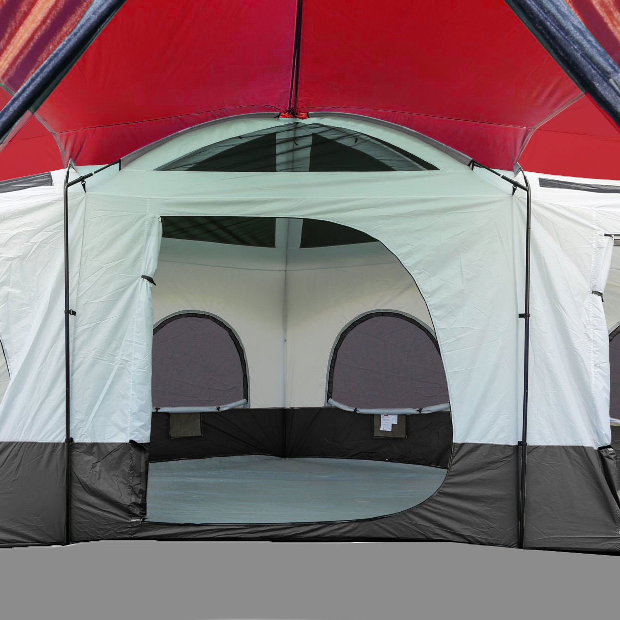 Tahoe Gear Carson 3 Season 14 Person Large Solar Shield Family Cabin Tent, Red