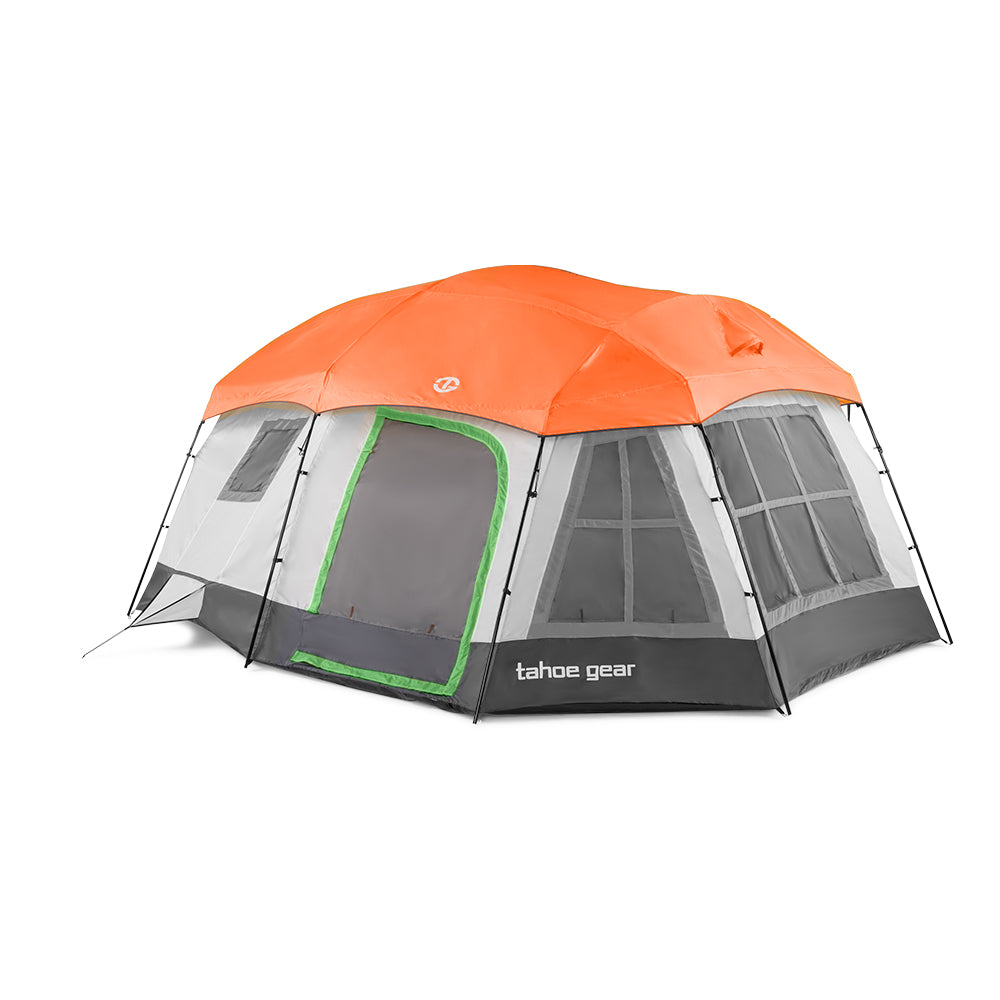 Tahoe Gear Ozark 16 Person 3 Season Family Cabin Tent, Beige (Refurbished)