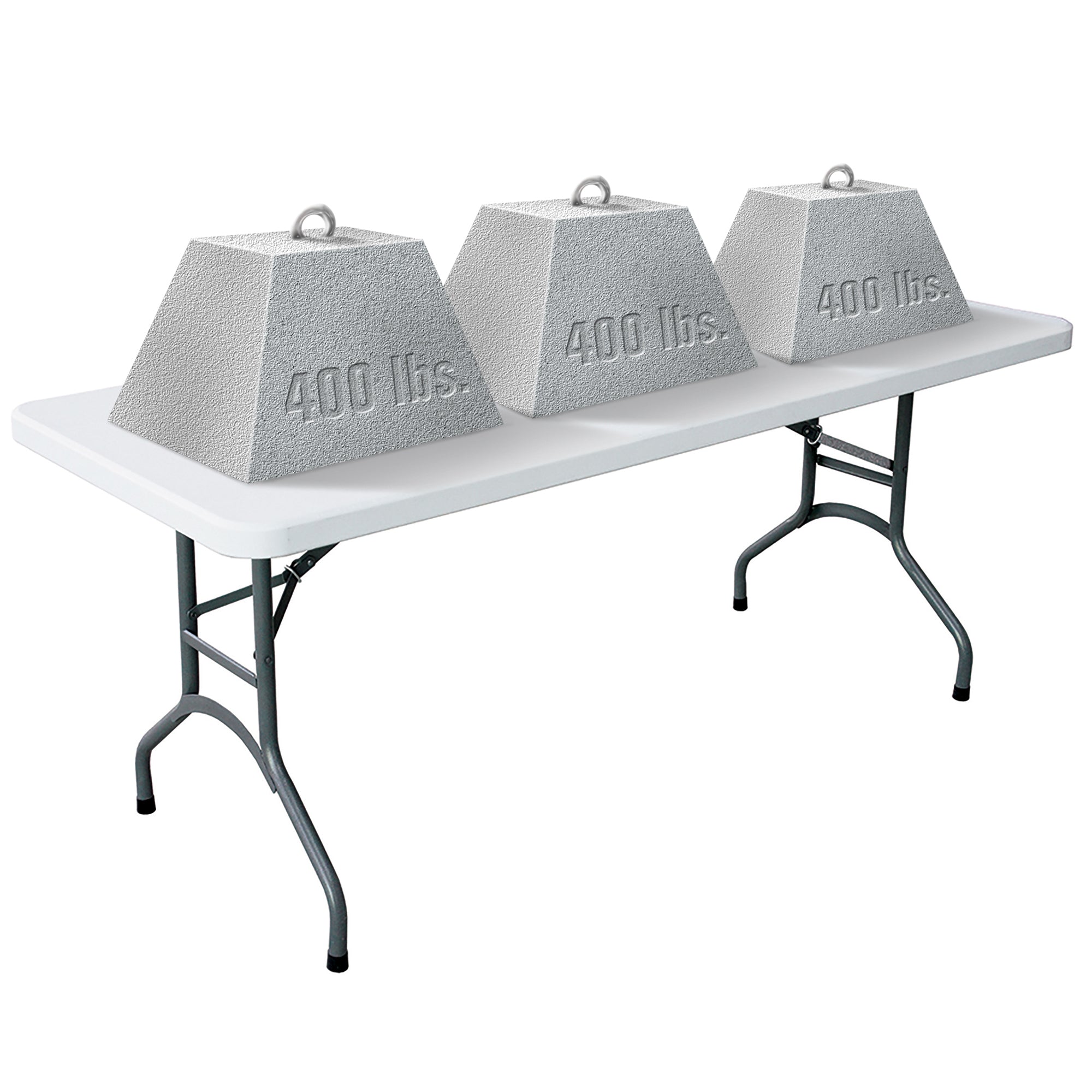Plastic Development Heavy Duty 6 Foot Straight Banquet Table, White (Open Box) - VMInnovations