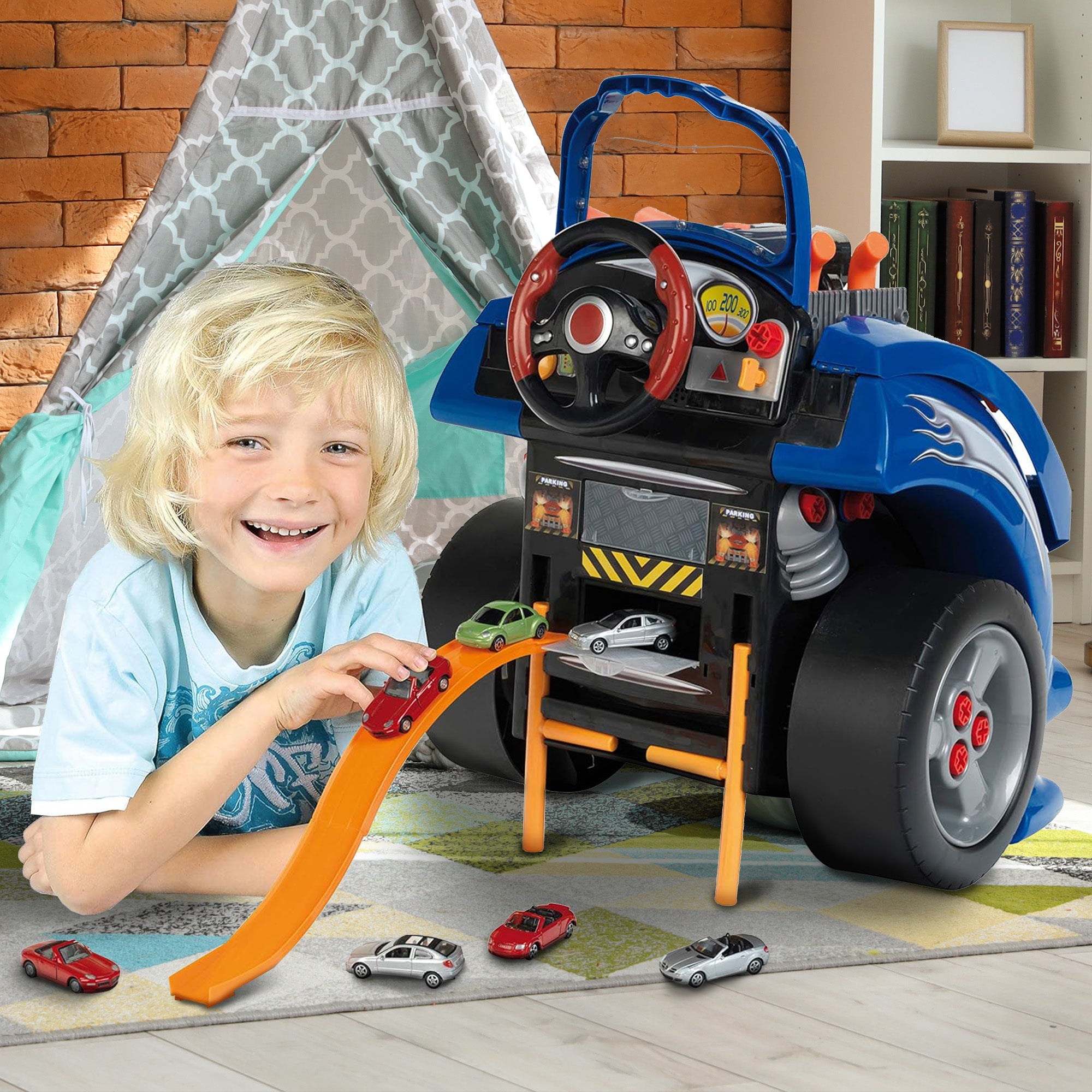 Theo Klein Kids Bosch Toy Car Engine Repair Service Station Playset (Used) - VMInnovations
