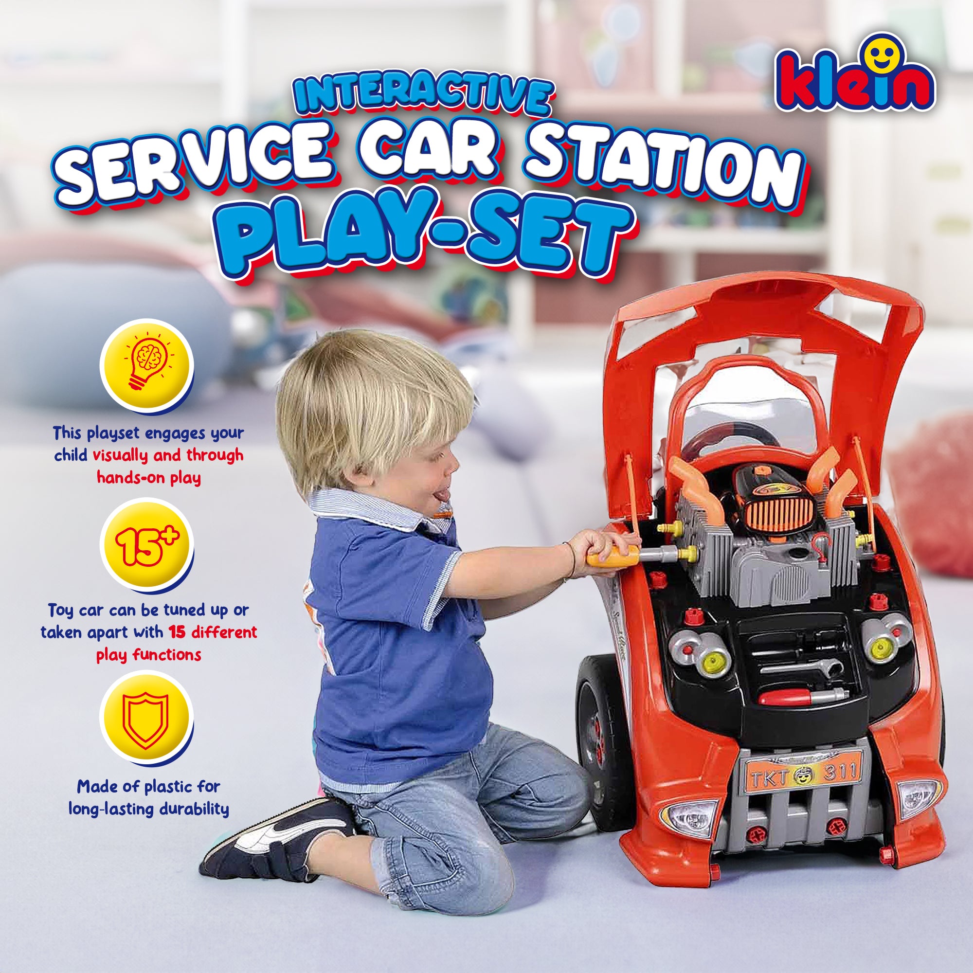 Theo Klein Interactive Toy Car and Engine Service Station Play Set (For Parts) - VMInnovations