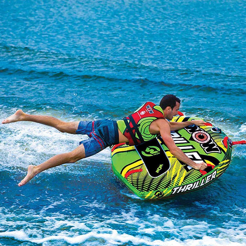 WOW Watersports Thriller Inflatable 1-Person Water Boating Deck Tube (Open Box)