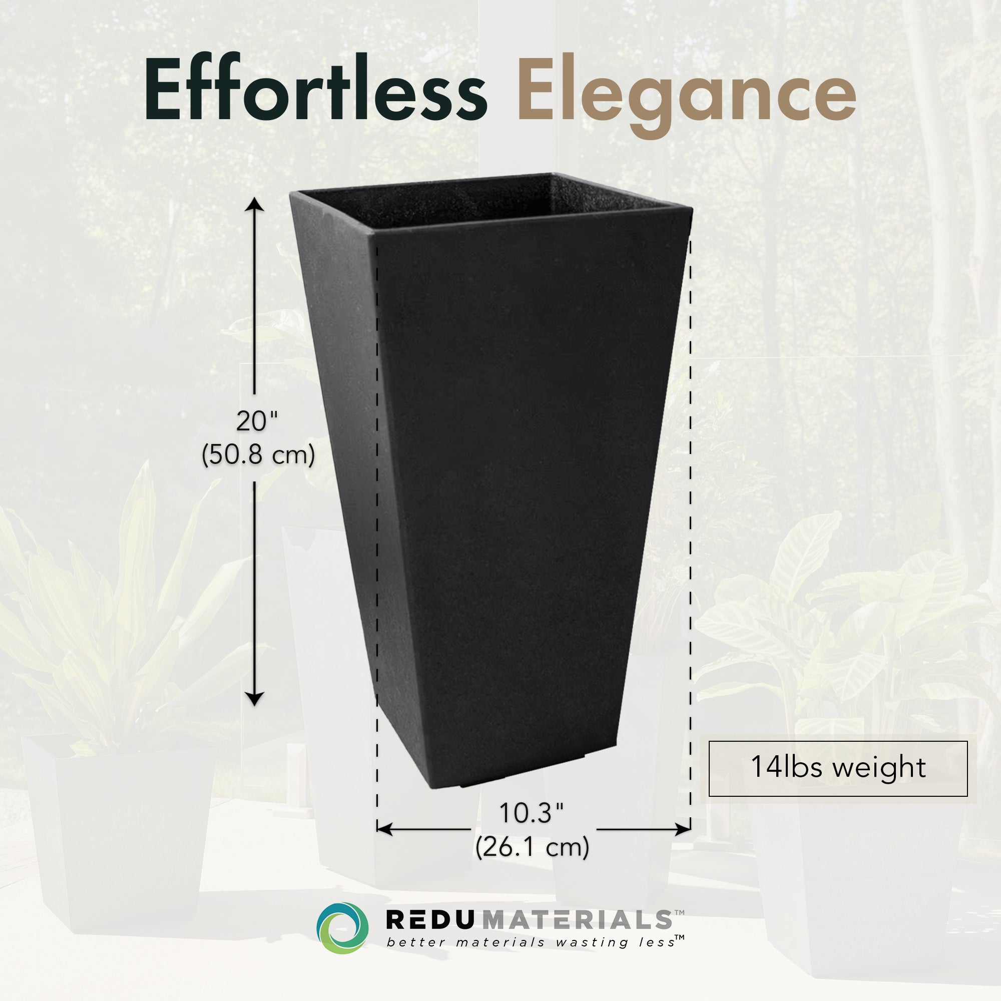 Tierra Verde 2Pk Indoor Outdoor 20 In Self Watering Planters, Sonata (Used)