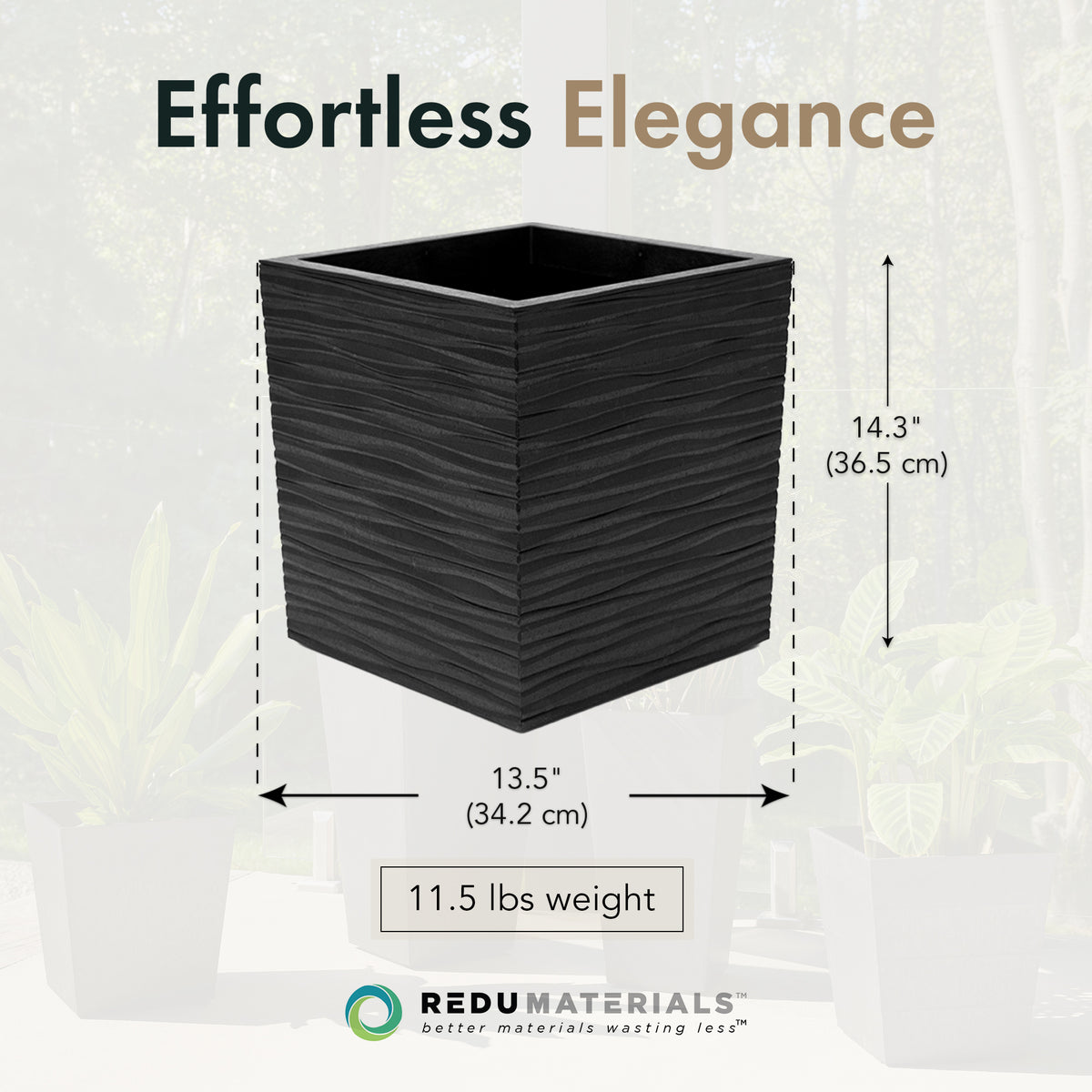 Tierra Verde 14" Citadel Serenity Planter, Self Watering Design (Open Box)