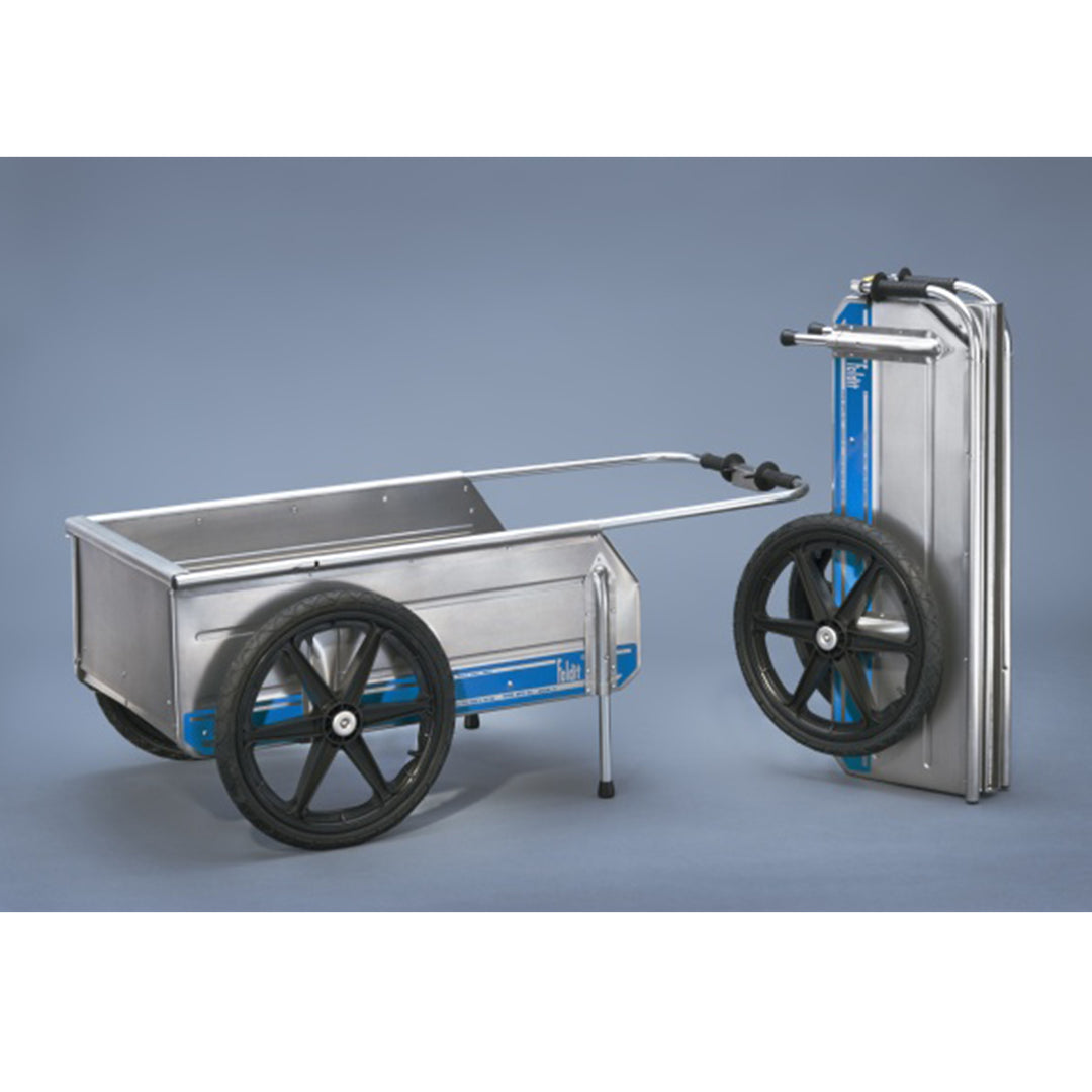 Tipke Manufacturing Company Foldit Aluminum Folding Cart, Blue Stripe (2 Pack) - VMInnovations