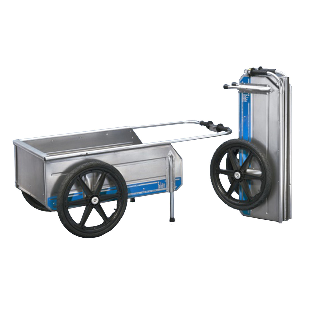 Tipke Manufacturing Company Foldit Aluminum Folding Cart, Blue Stripe (2 Pack) - VMInnovations
