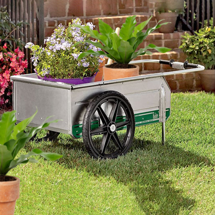 Tipke Manufacturing Company Foldit Do It All Aluminum Folding Cart, Green Stripe - VMInnovations