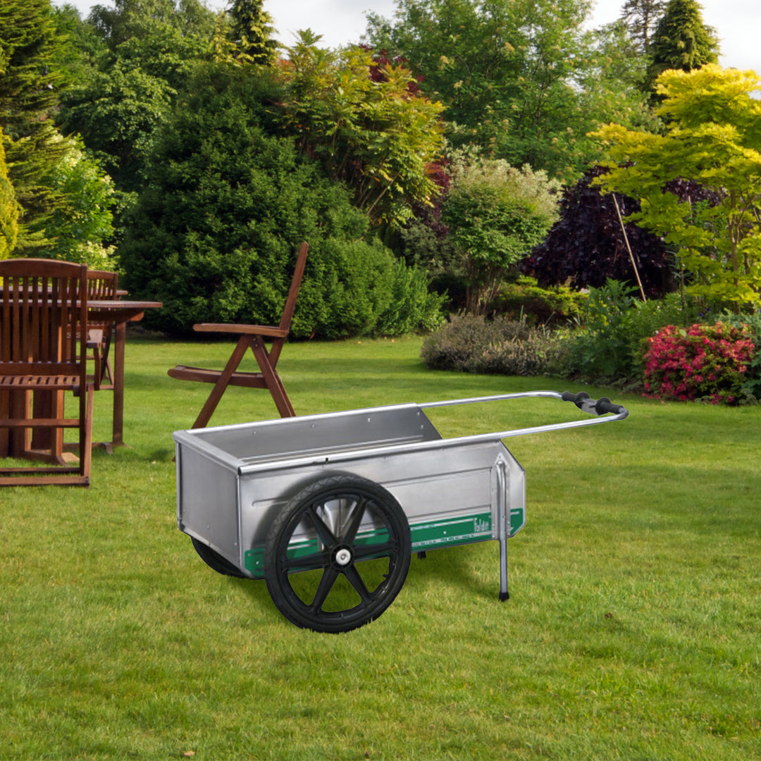 Tipke Manufacturing Company Foldit Do It All Aluminum Folding Cart, Green Stripe - VMInnovations