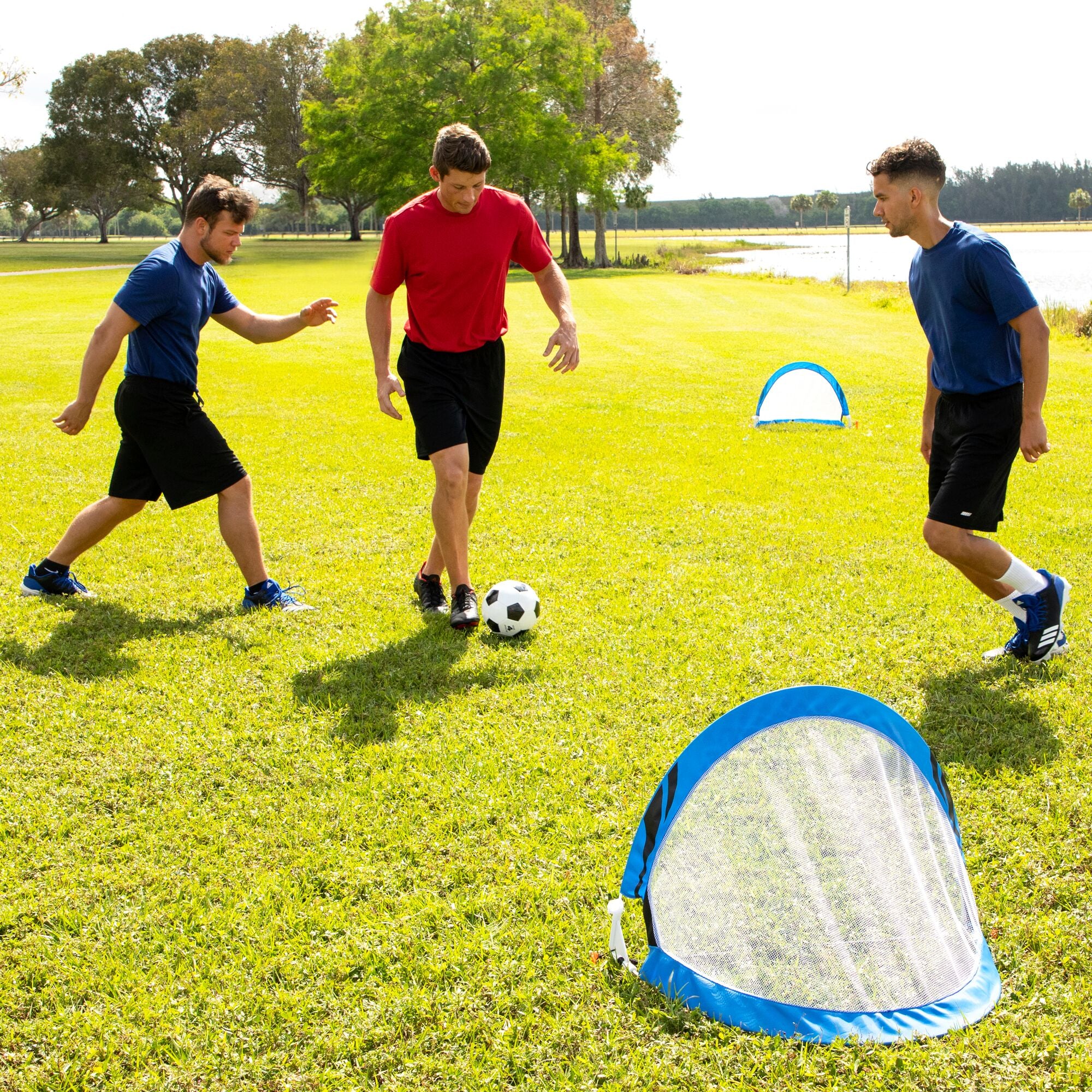 Training Equipment 2.5 Foot Pop Up Soccer Goal Game with Disc Cones (Open Box) - VMInnovations