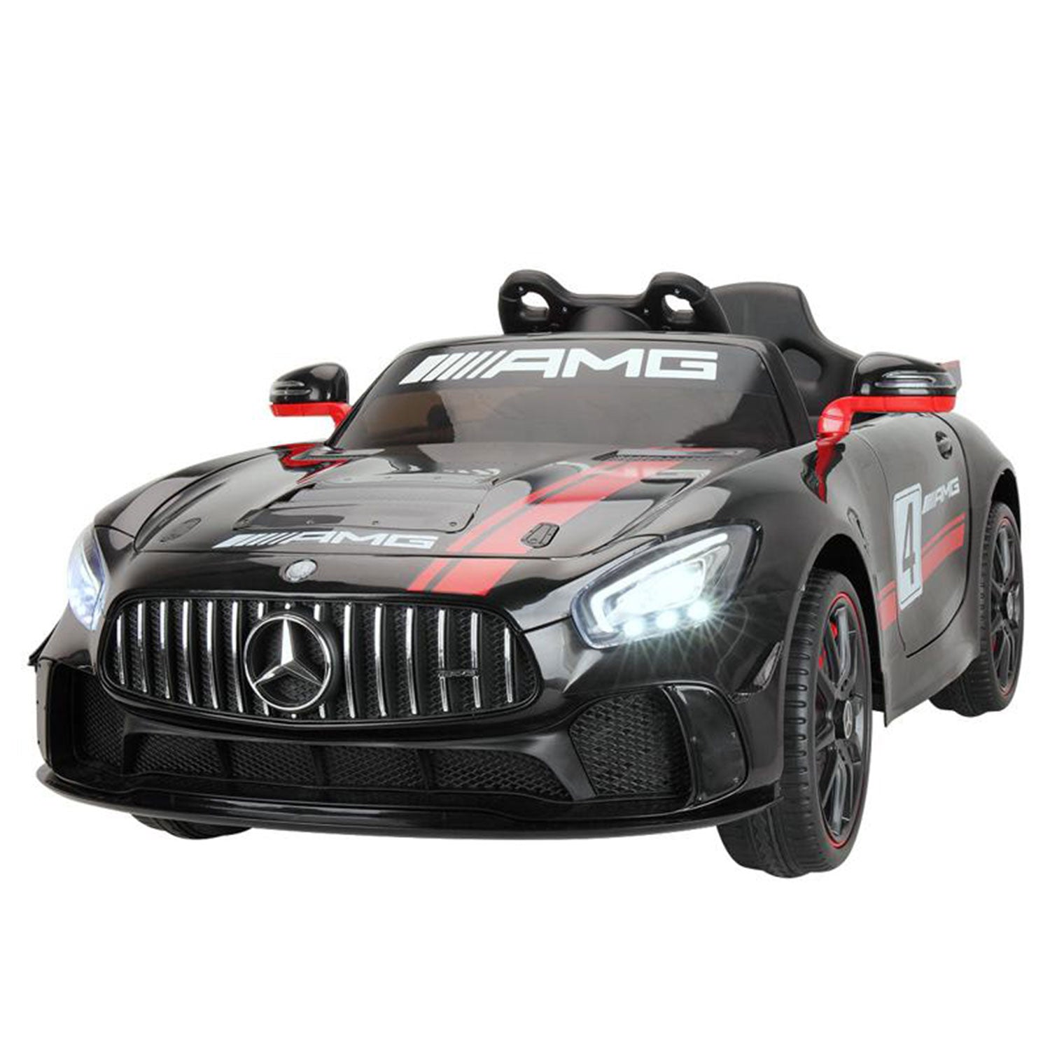 TOBBI 12V Kids Battery-Powered Ride On Toy Mercedes-Benz Car, Black (Open Box) - VMInnovations
