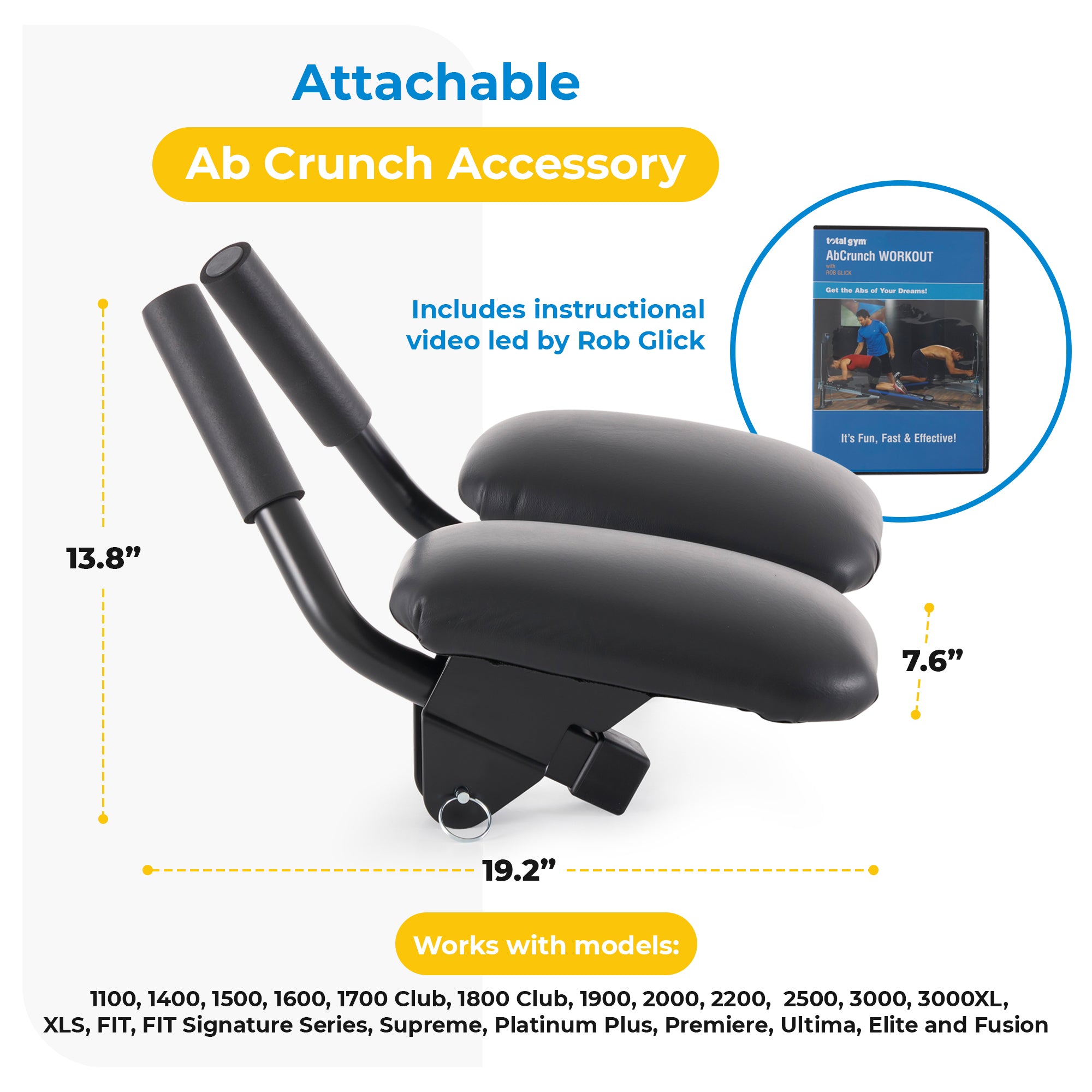 Total Gym Ab Crunch Accessory and DVD for Home Gym Workout Machines (For Parts) - VMInnovations