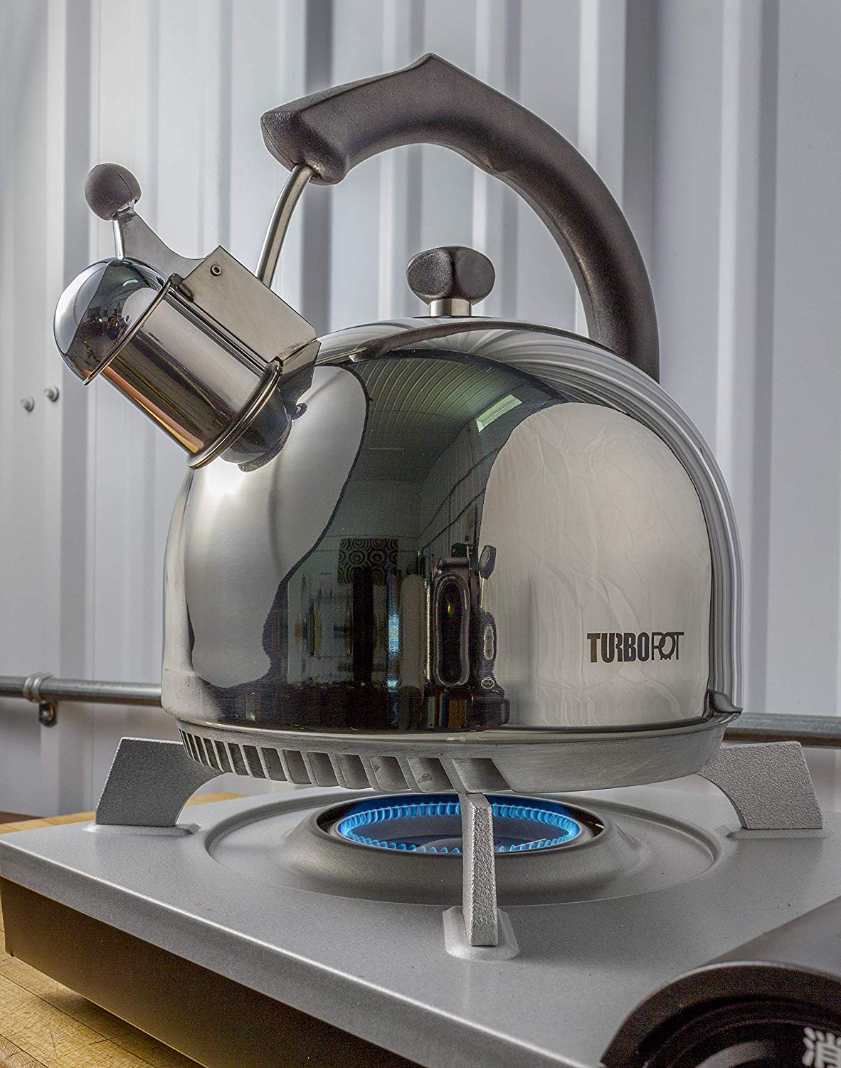 Turbo Pot Freshair 2.5 Quart Stainless Steel Stove Tea Kettle (Open Box)