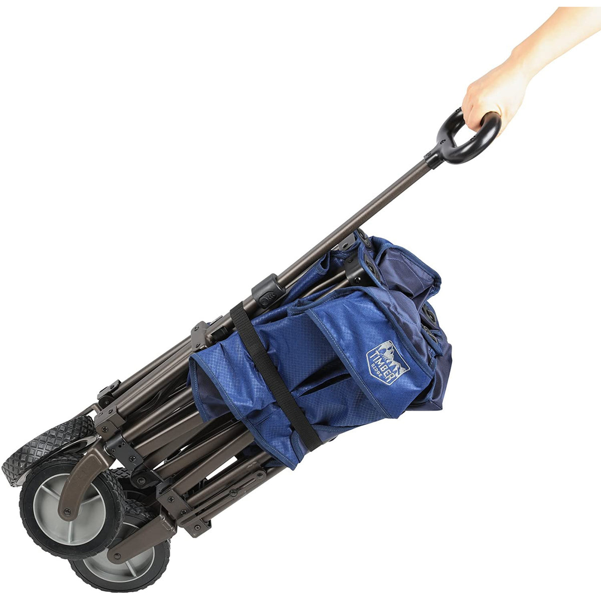 Timber Ridge 21727 Laburnum Foldable Rolling Utility Tailgate Wagon Cart, Blue
