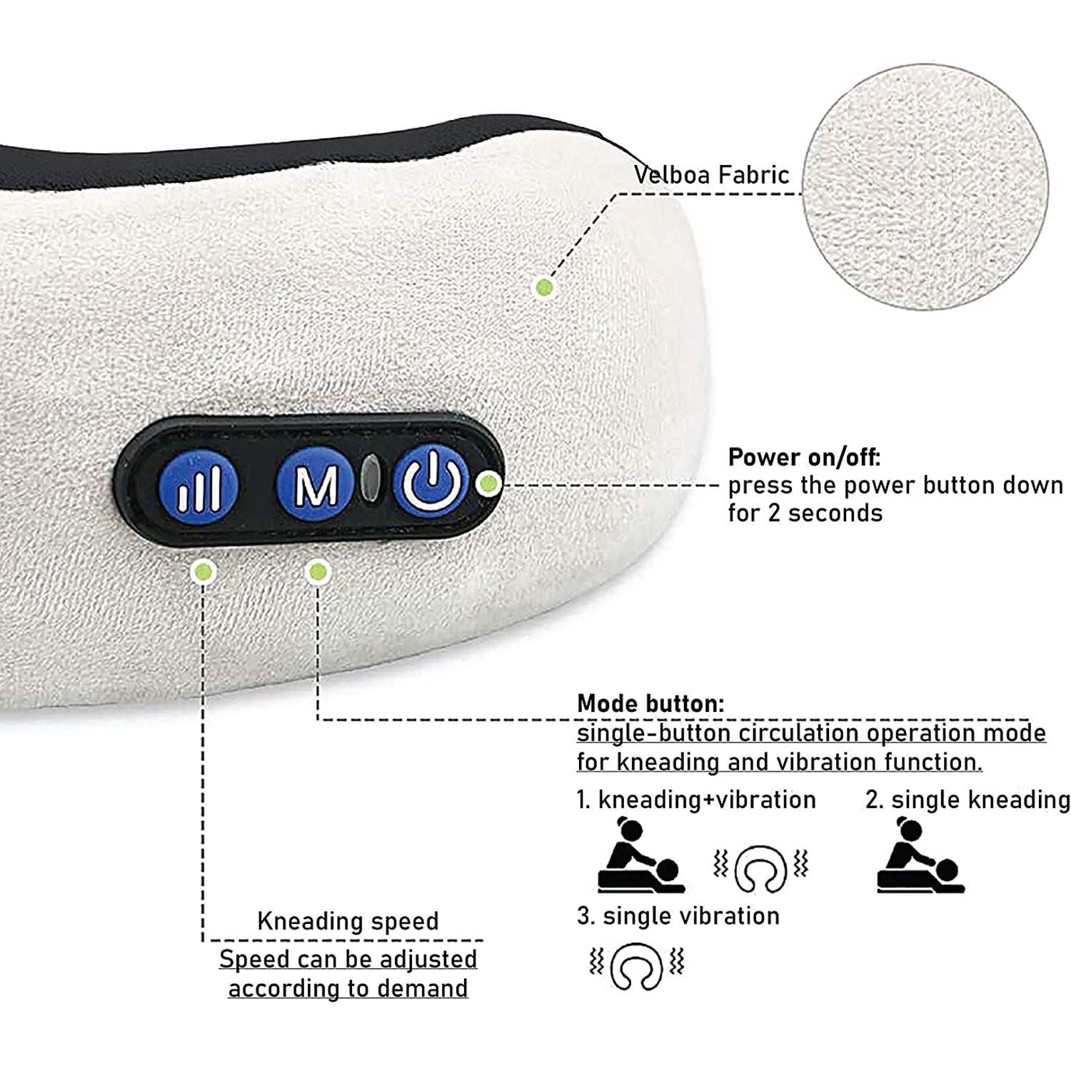 TRAKK Deep Tissue Memory Foam Neck Massage Travel Pillow, Brown (Open Box) - VMInnovations