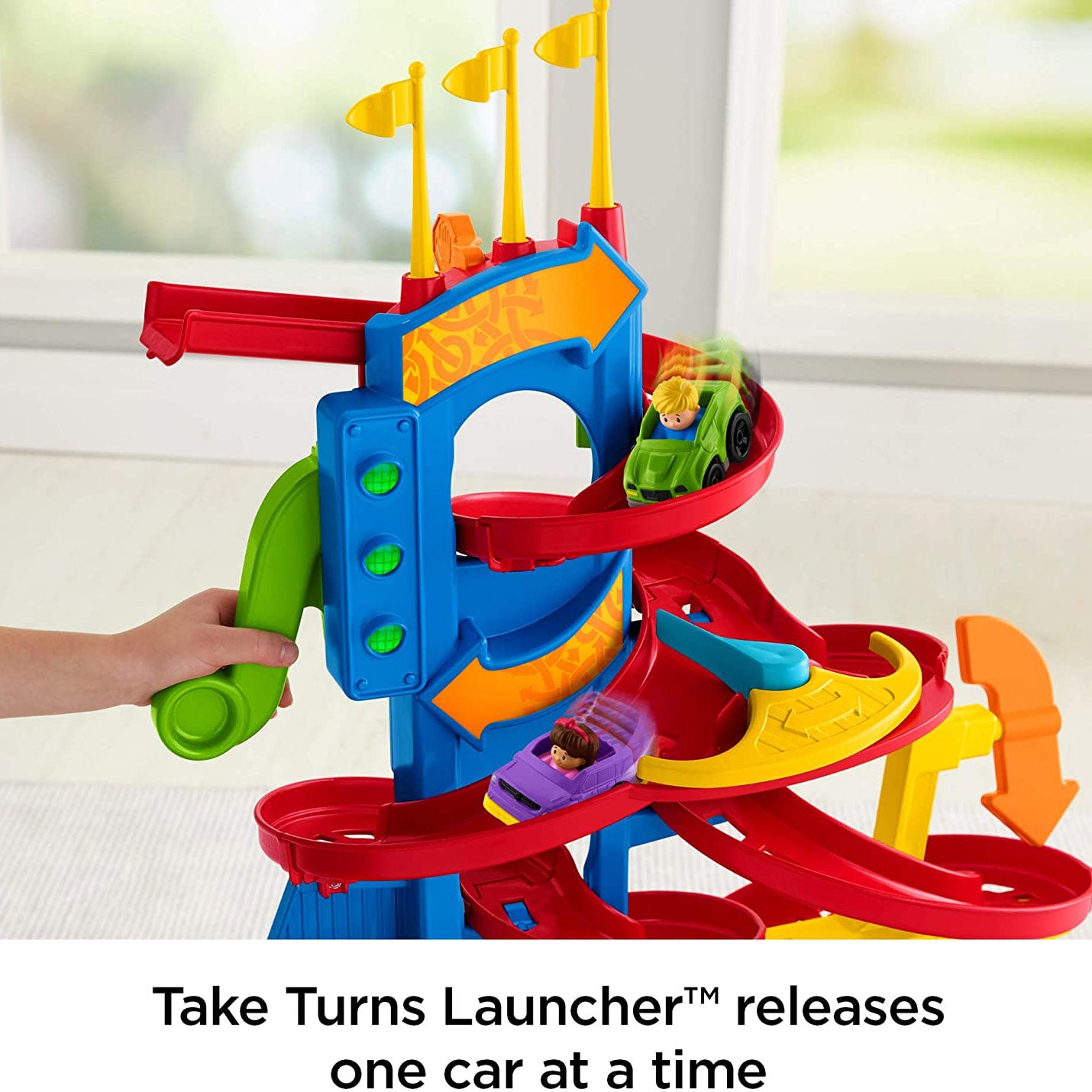 Fisher-Price Little People Collection Take Turns 3-Foot Skyway with 2 Wheelies