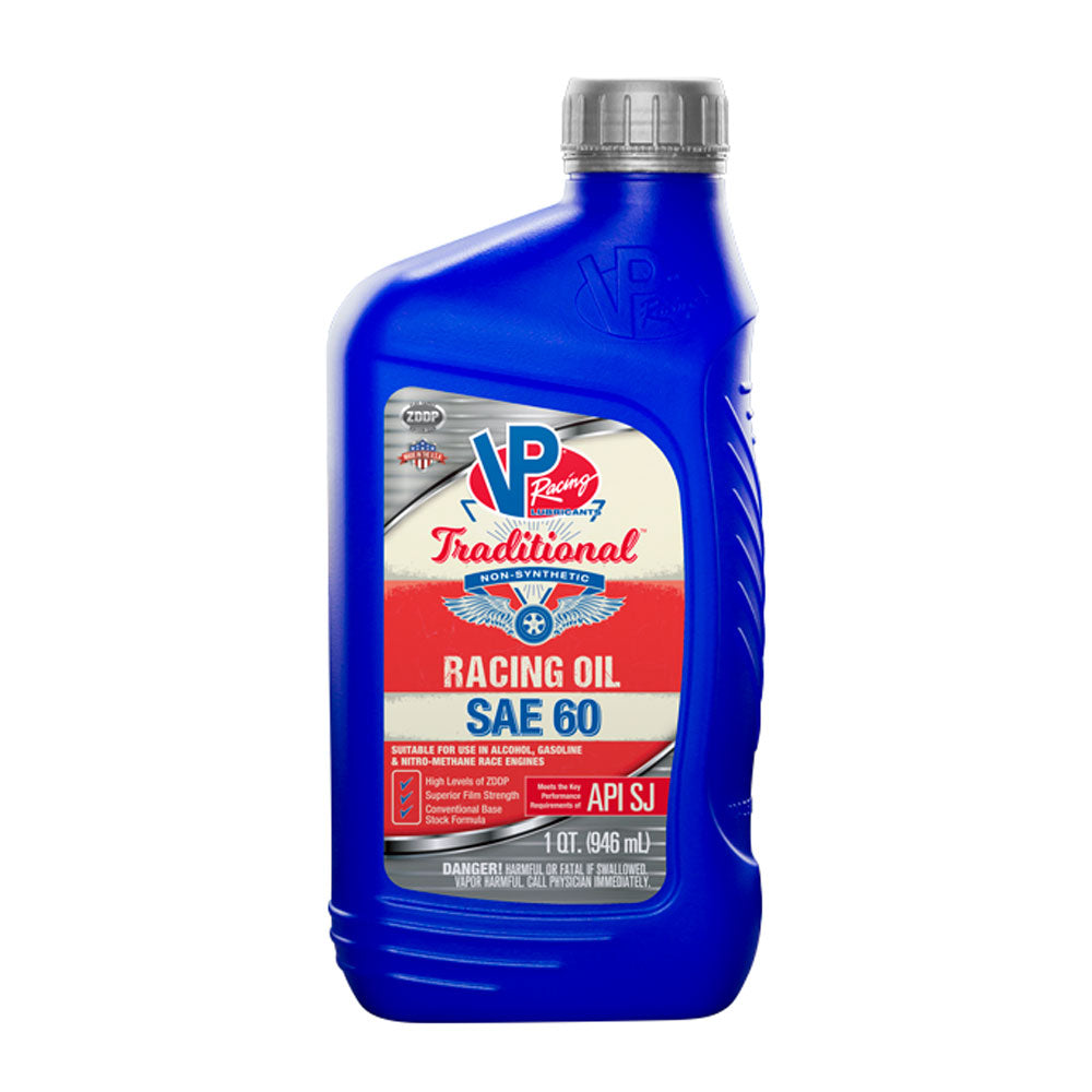 VP Racing Fuels 2687 Traditional Non Synthetic Racing Oil Quart SAE 60 (12 Pack)