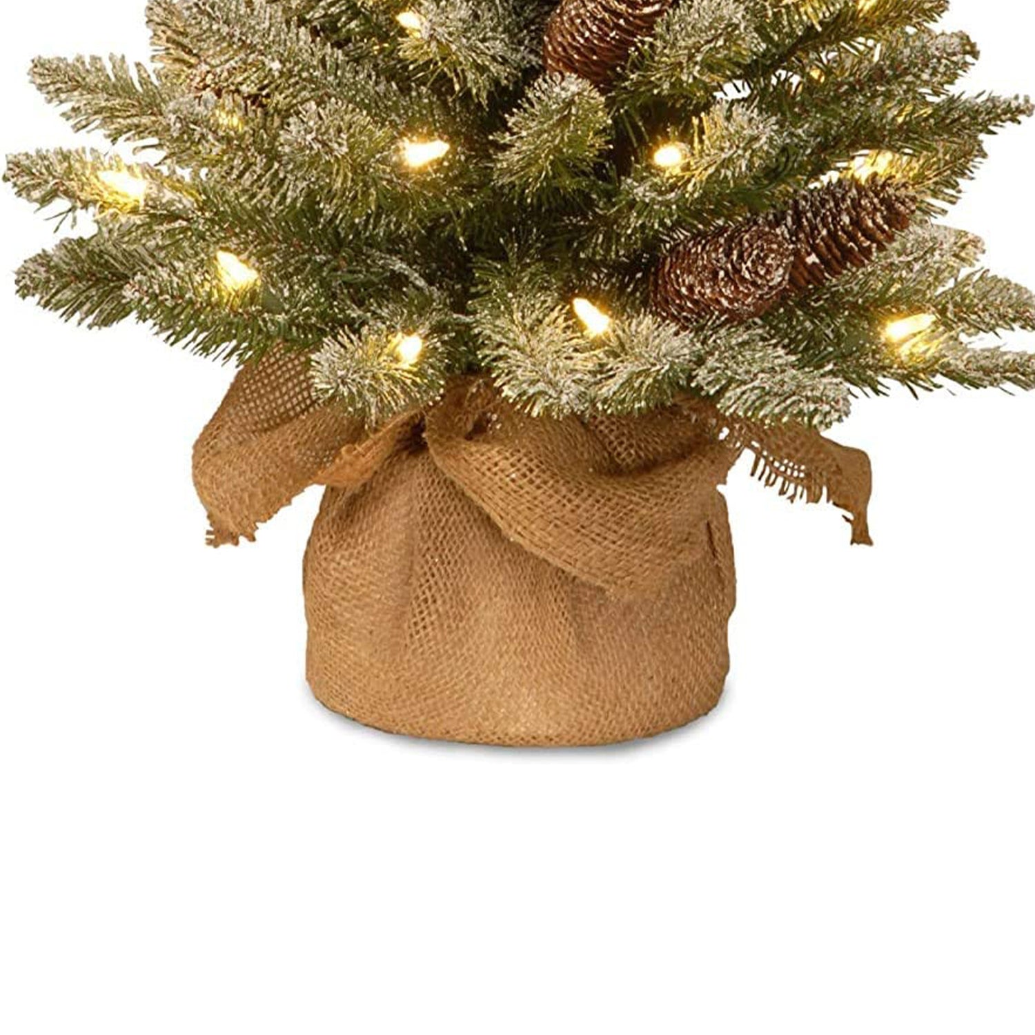 National Tree Company 2 Ft Artificial Prelit Christmas Tree with Cloth Bag Base