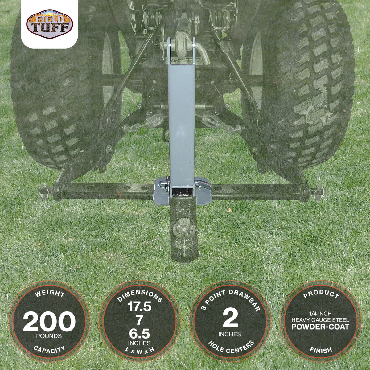 Field Tuff FTF-03DBRM Farm Tractor Drawbar Stabilizer & Trailer Mover (2 Pack) - VMInnovations