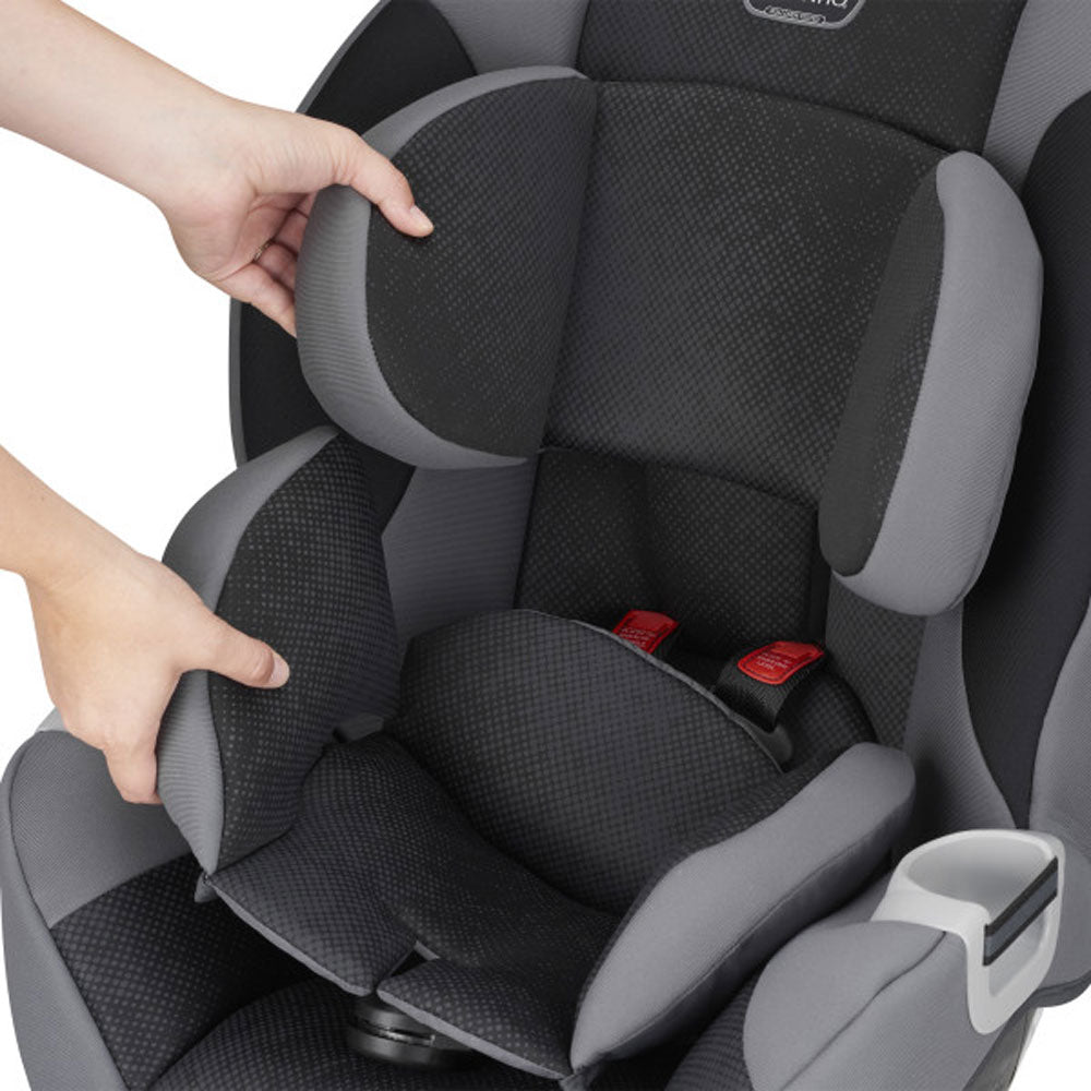 Evenflo Adjustable Triumph Convertible 2-in-1 Extended-Use Car Seat, Black/Gray