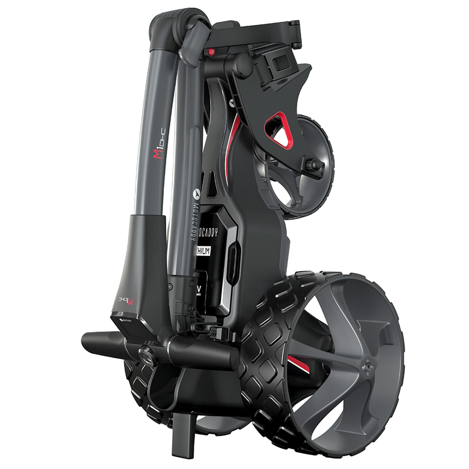 Motocaddy M1 DHC 3 Wheel Golf Electric Caddy with Carry Golf Club Bag, Fuchsia