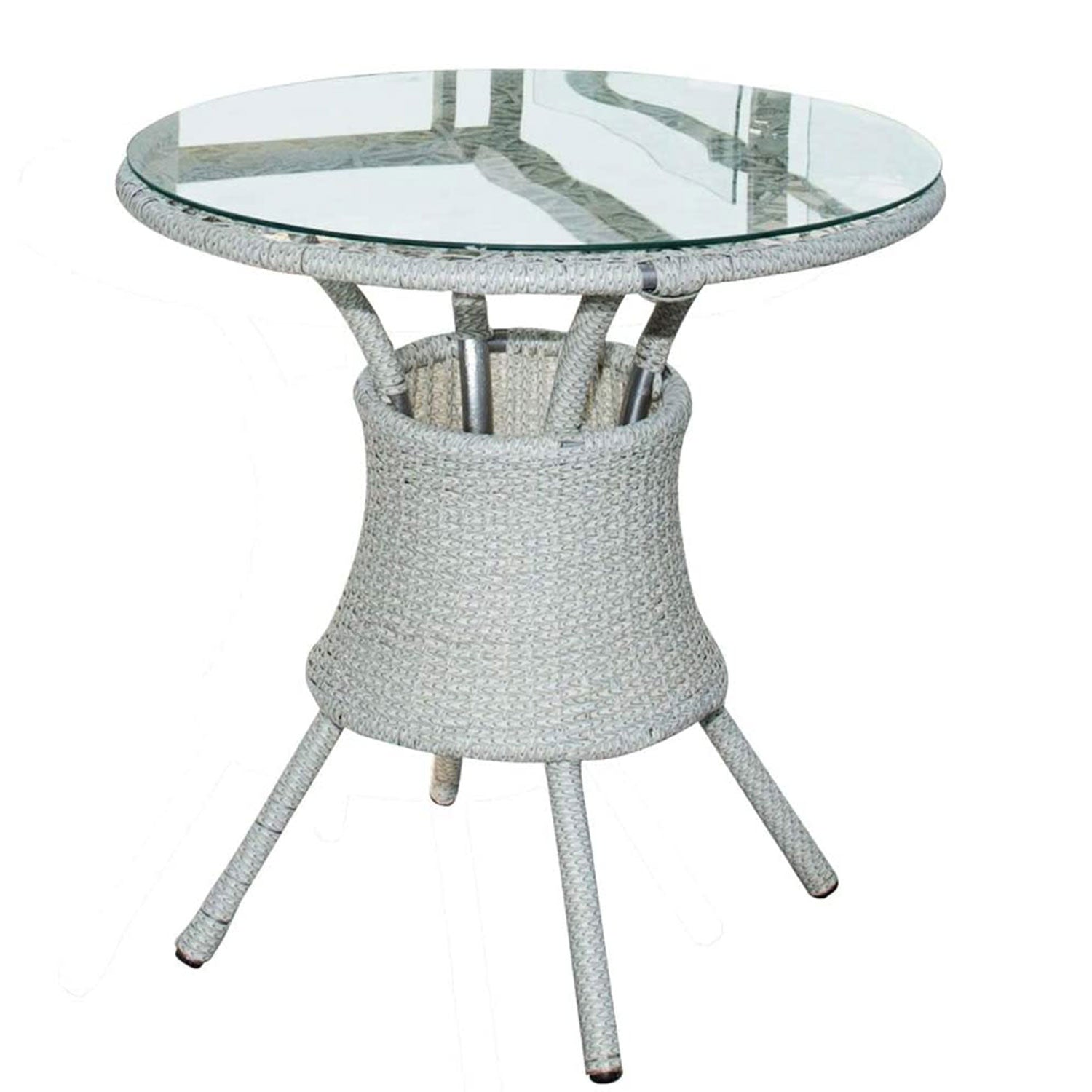 Dulles 36'' Round Flat Polish 1/4 Inch Thick Tempered Glass Table Top (Open Box) - VMInnovations