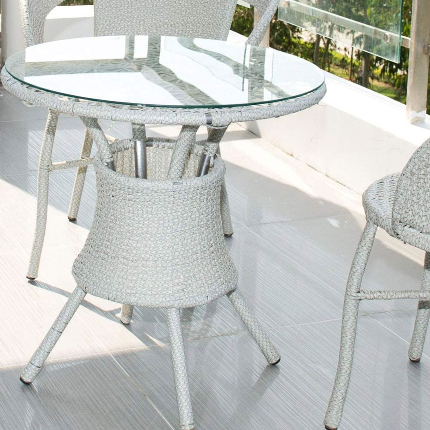 Dulles 36'' Round Flat Polish 1/4 Inch Thick Tempered Glass Table Top (Open Box) - VMInnovations