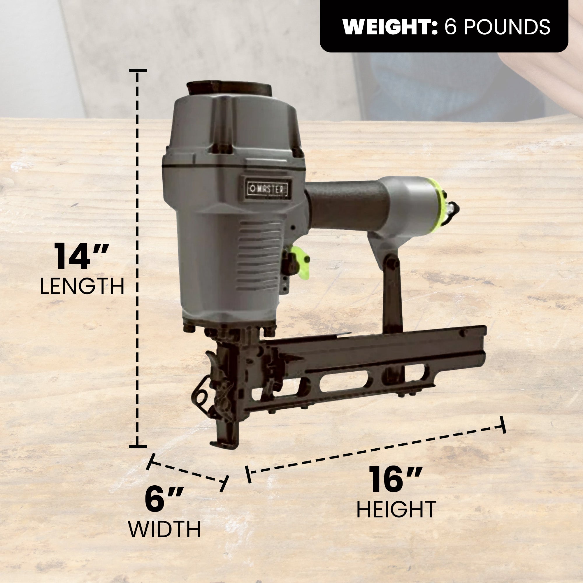 Master Mechanic Pneumatic 16 Gauge 7/16 Inch Medium Crown Upholstery Stapler - VMInnovations