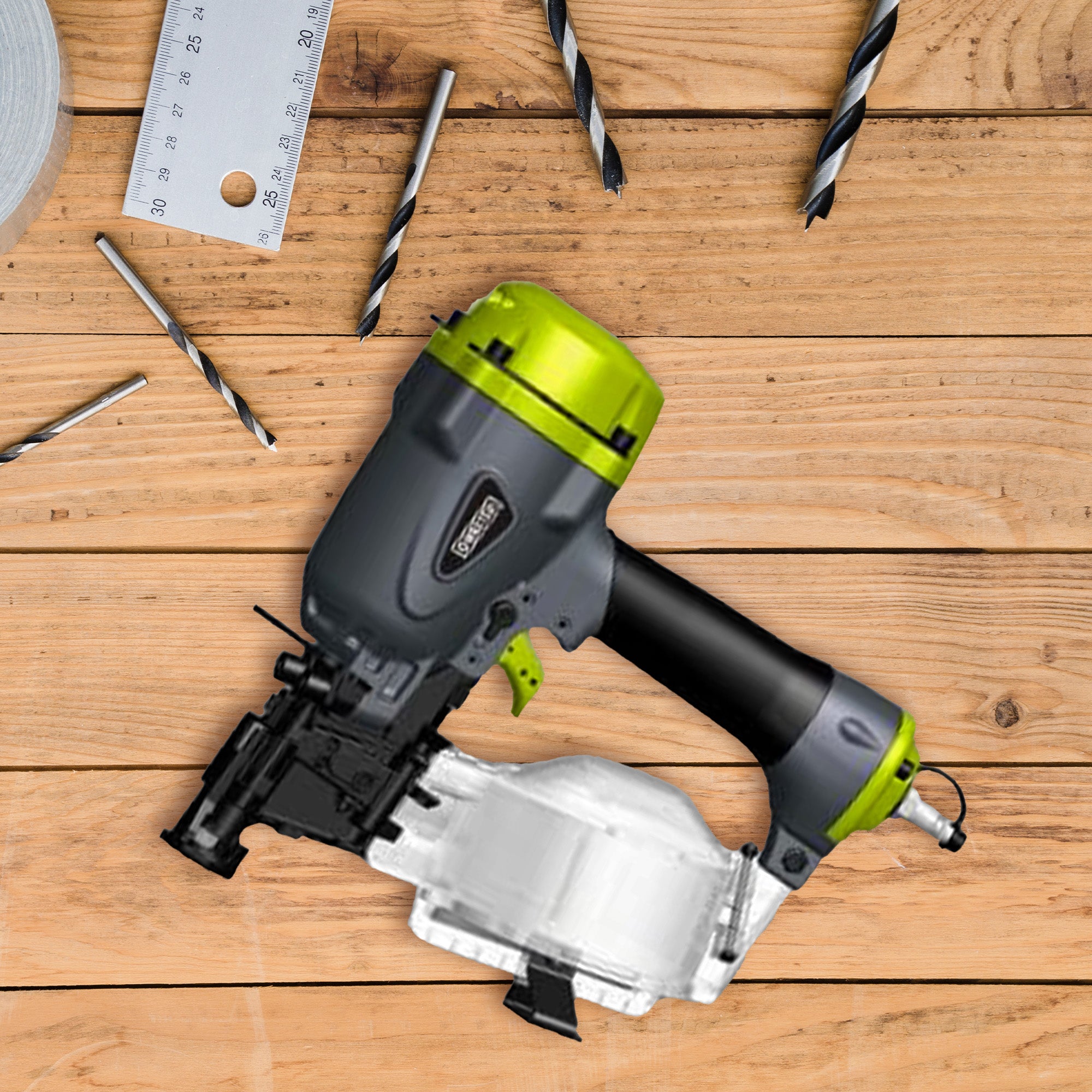 Master Mechanic Lightweight Pneumatic 15 Degree Coil Roofing Nailer, (Used) - VMInnovations