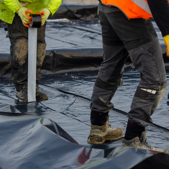 Film-Gard 20' x 100' 10 Mil Polyethylene Painters Plastic Sheeting Roll, Black - VMInnovations