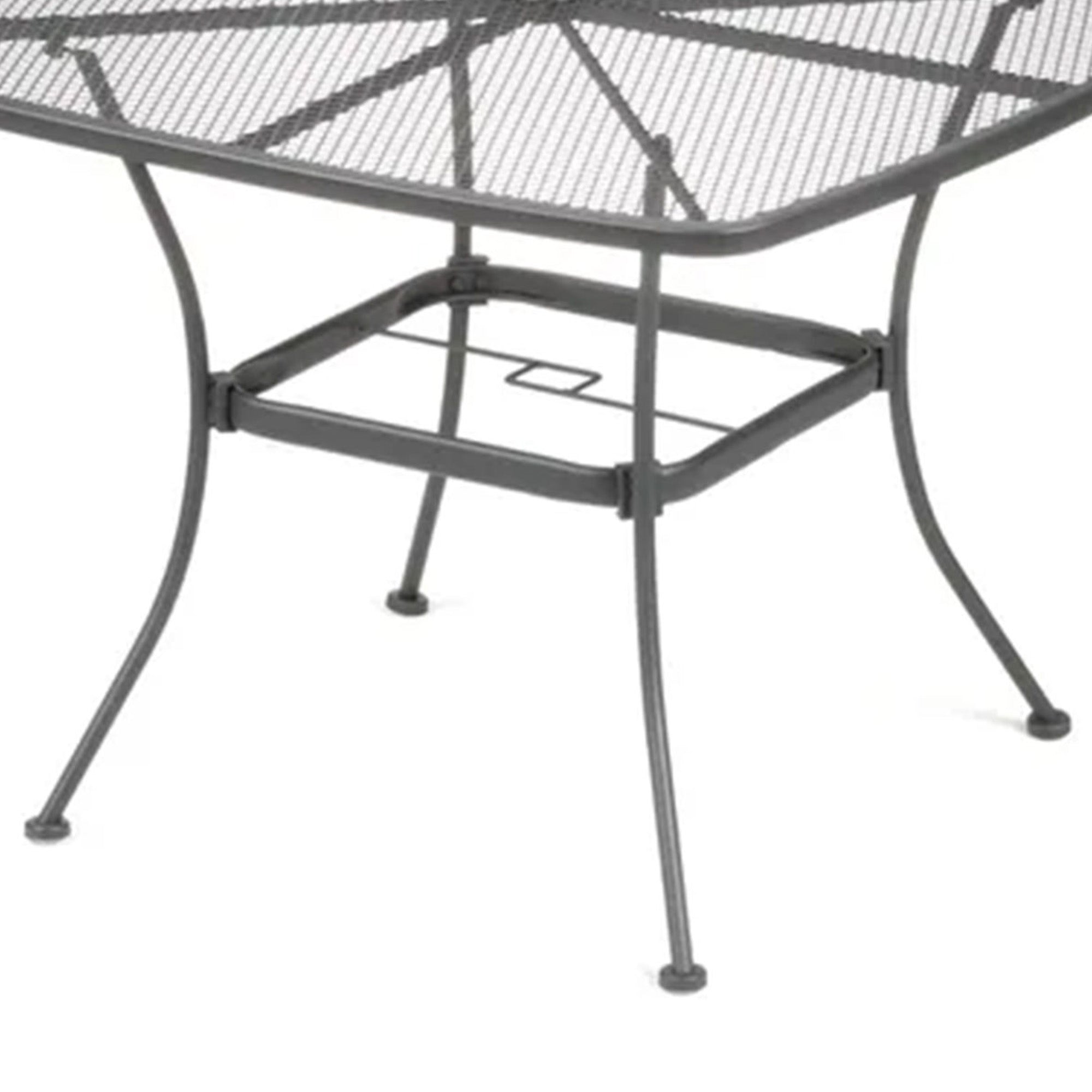 Woodard 42" Steel Mesh Square Bistro Style Patio Dining Table, Black (Used) - VMInnovations