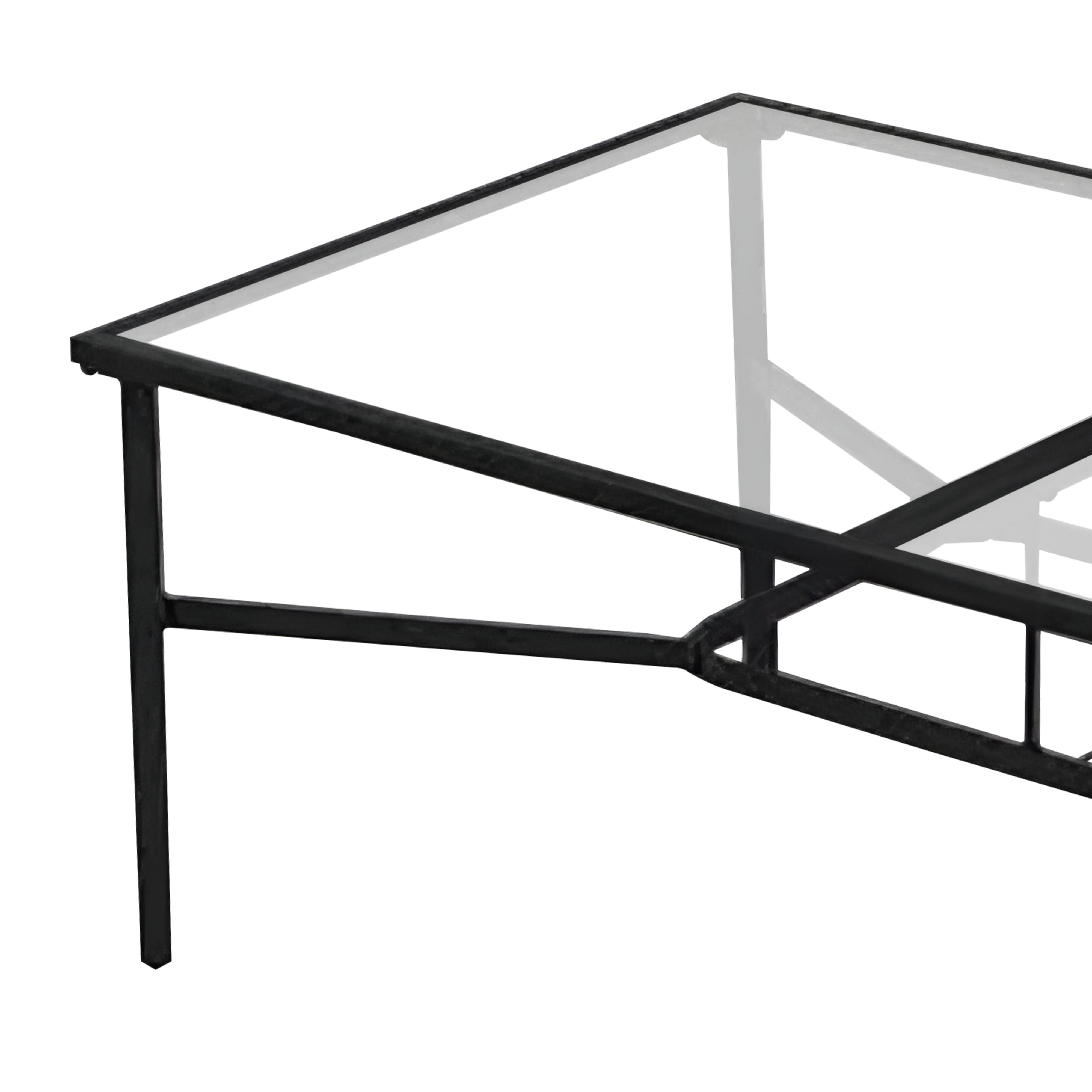 Four Seasons Courtyard Sunny Isles Tempered Glass Top Patio Dining Table, Black - VMInnovations