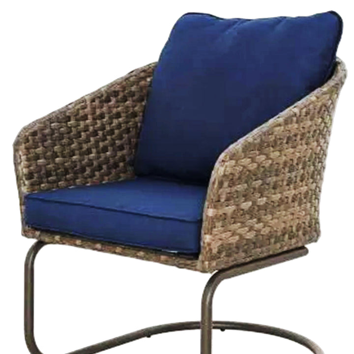 Four Seasons Courtyard Rockland Spring Motion Dining Chairs, Brown, Set of 2 - VMInnovations