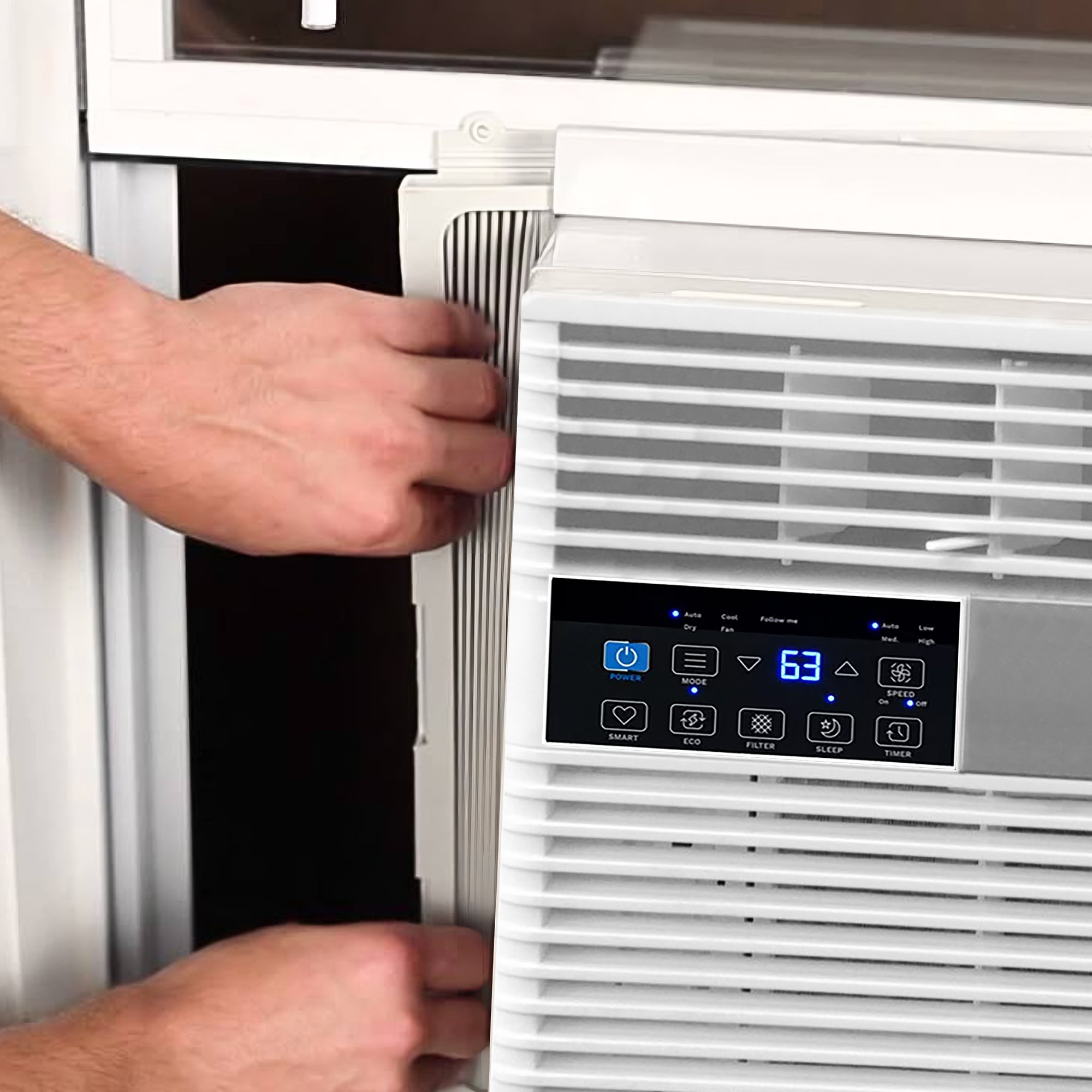 HomePointe 6,000 BTU Window Air Conditioner w/Remote & LED Panel (For Parts) - VMInnovations