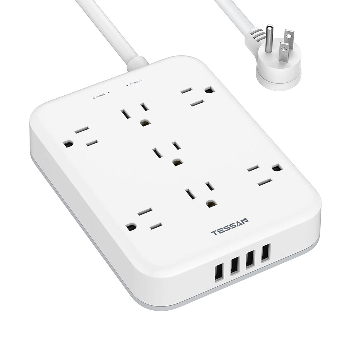 TESSAN Power Strip with Surge Protector, 7 AC Outlets, and 4USB Ports (Open Box)