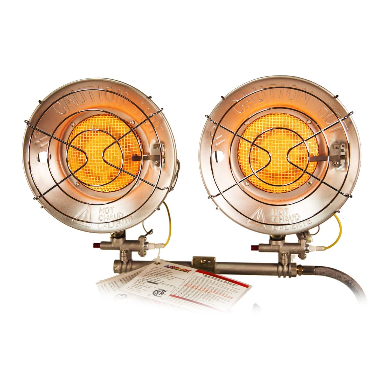 Dura Heat TT-30CSA Double Burner Outdoor Steel Propane Tank Top Radiant Heater